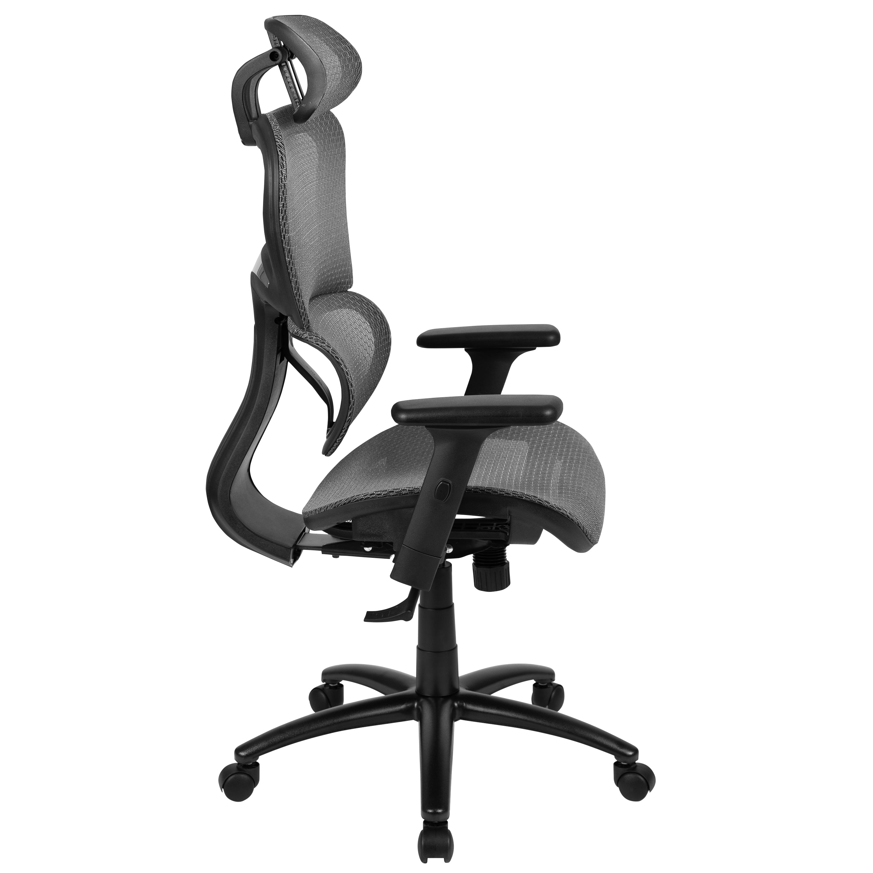 Ergonomic Mesh Office Chair with 2-to-1 Synchro-Tilt, Adjustable Headrest, Lumbar Support, and Adjustable Pivot Arms