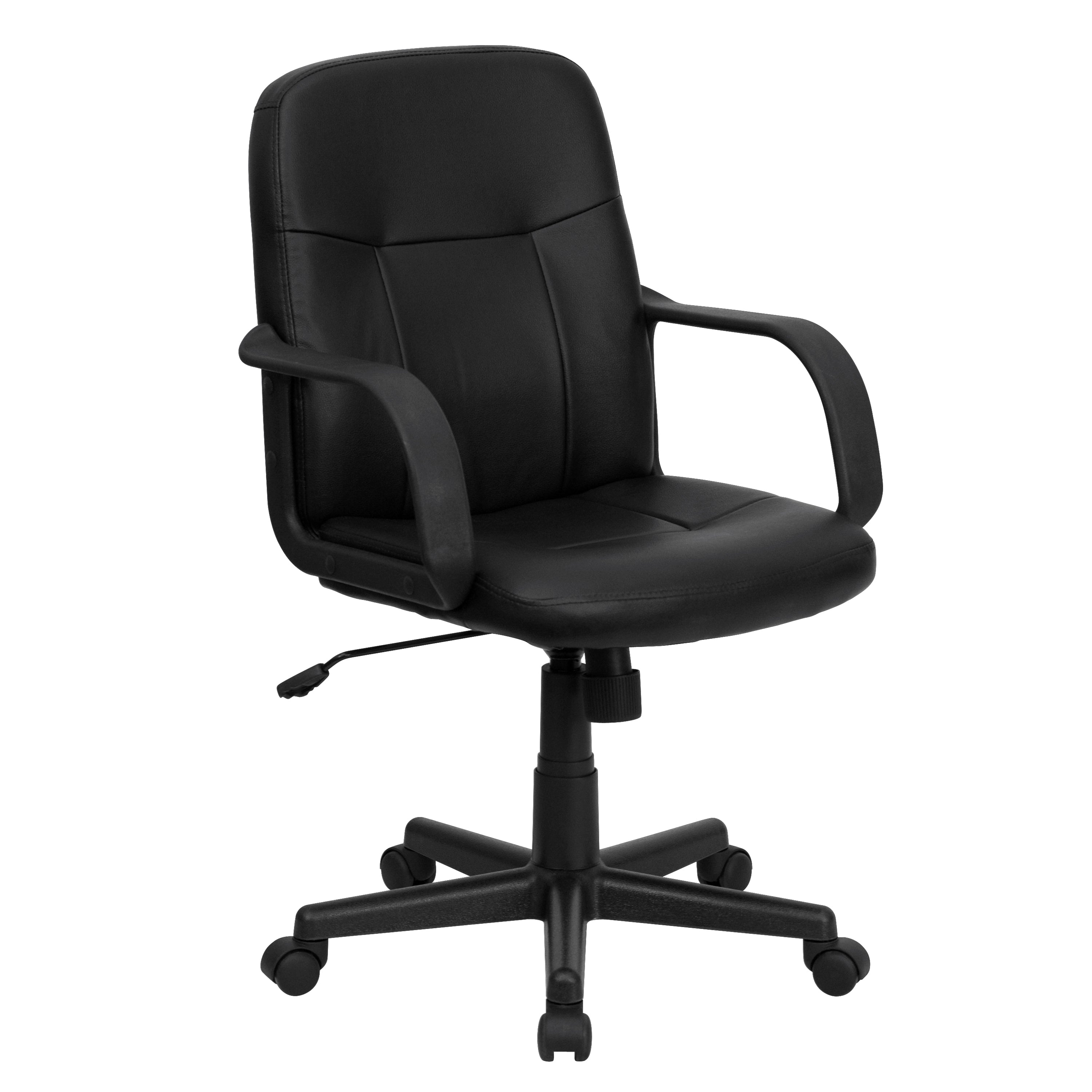 Mid-Back Glove Vinyl Executive Swivel Office Chair with Arms-Office Chair-Flash Furniture-Wall2Wall Furnishings