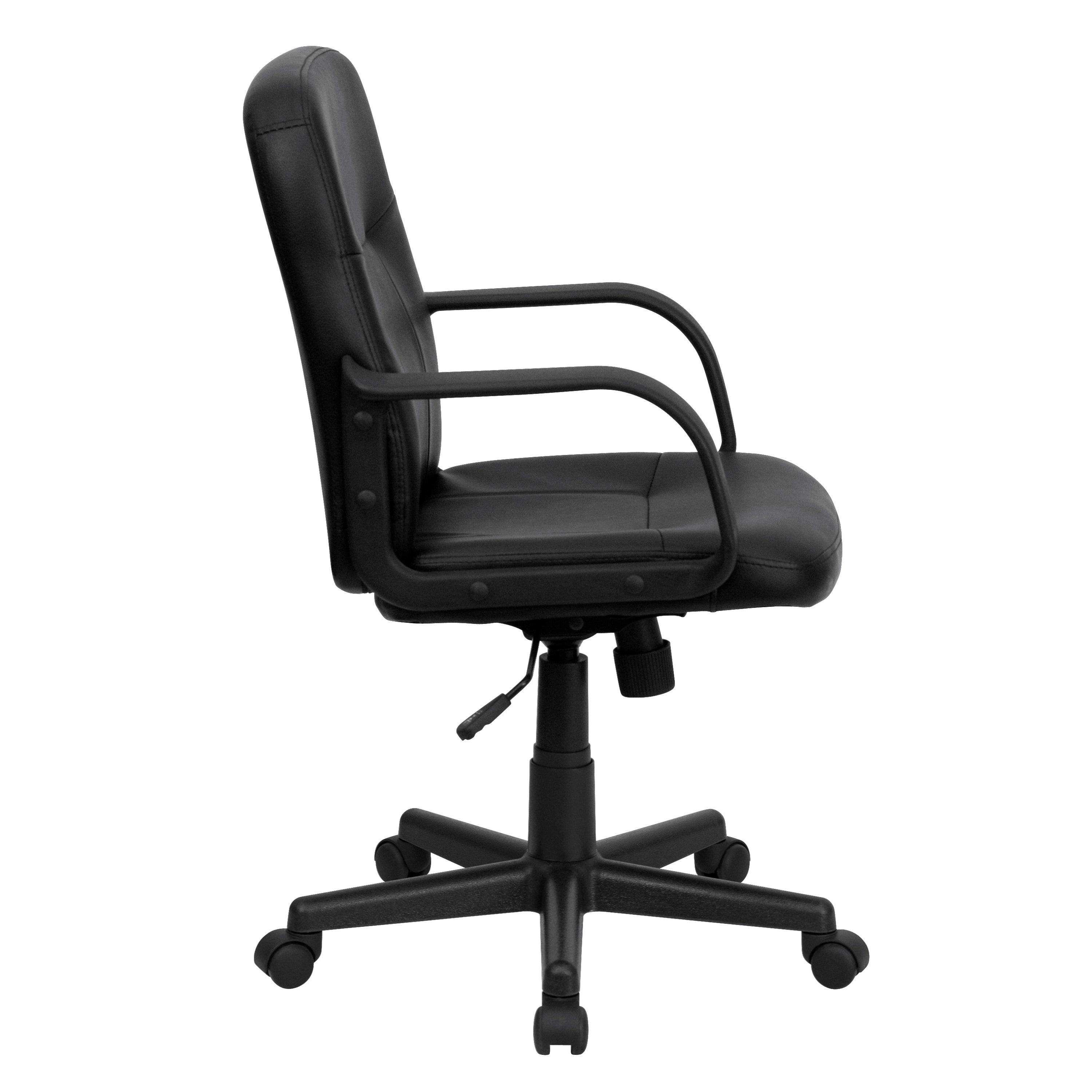 Mid-Back Glove Vinyl Executive Swivel Office Chair with Arms