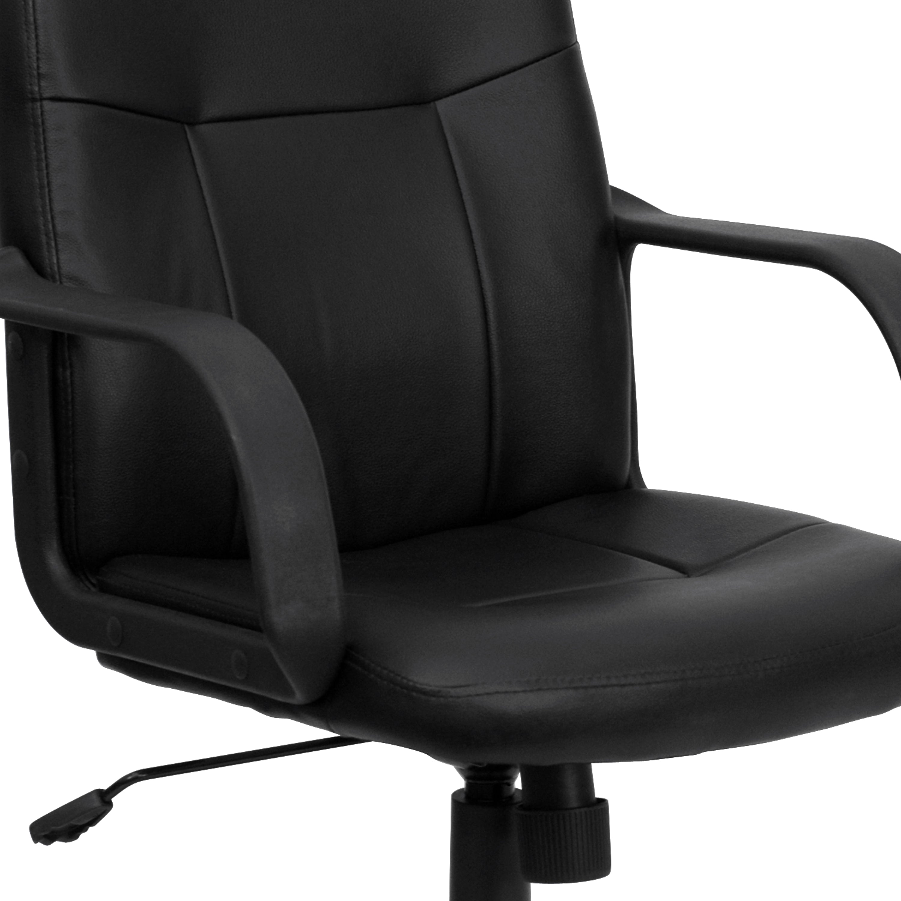 Mid-Back Glove Vinyl Executive Swivel Office Chair with Arms