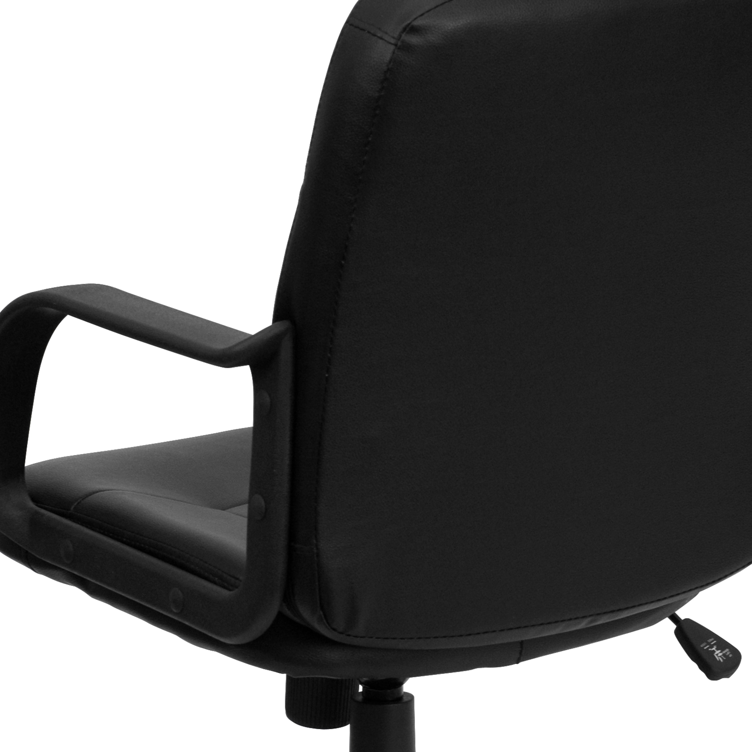 Mid-Back Glove Vinyl Executive Swivel Office Chair with Arms