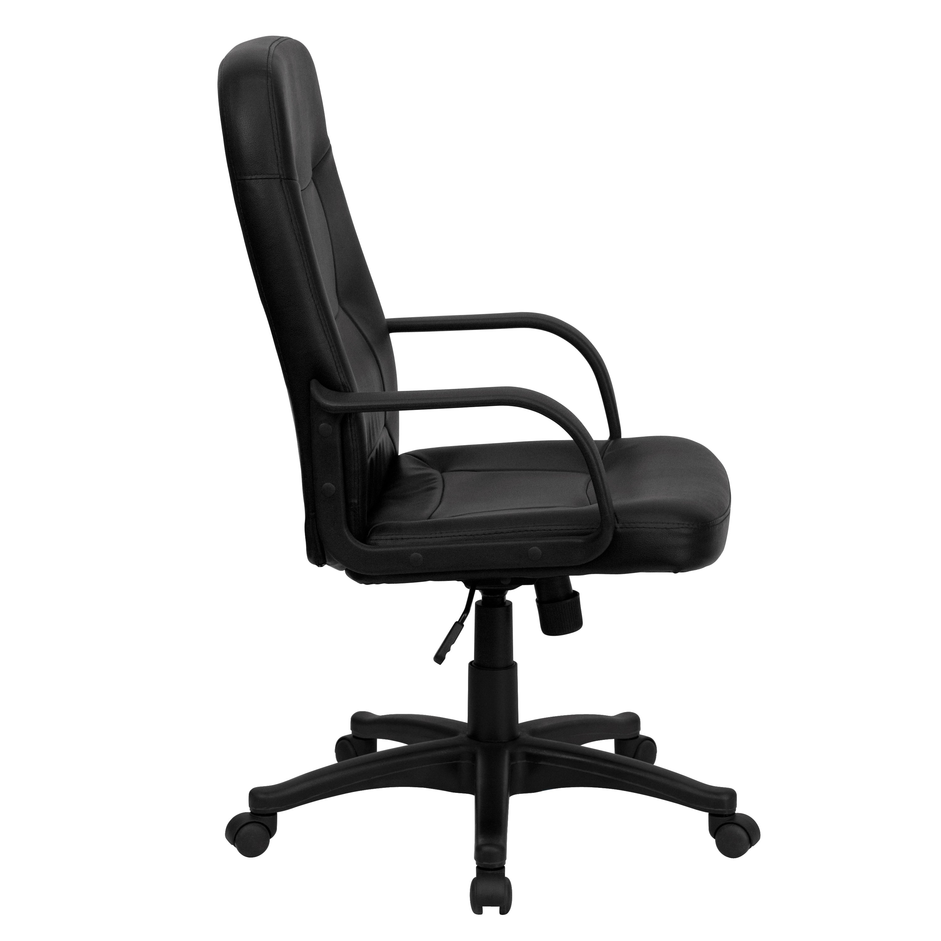 High Back Glove Vinyl Executive Swivel Office Chair with Arms