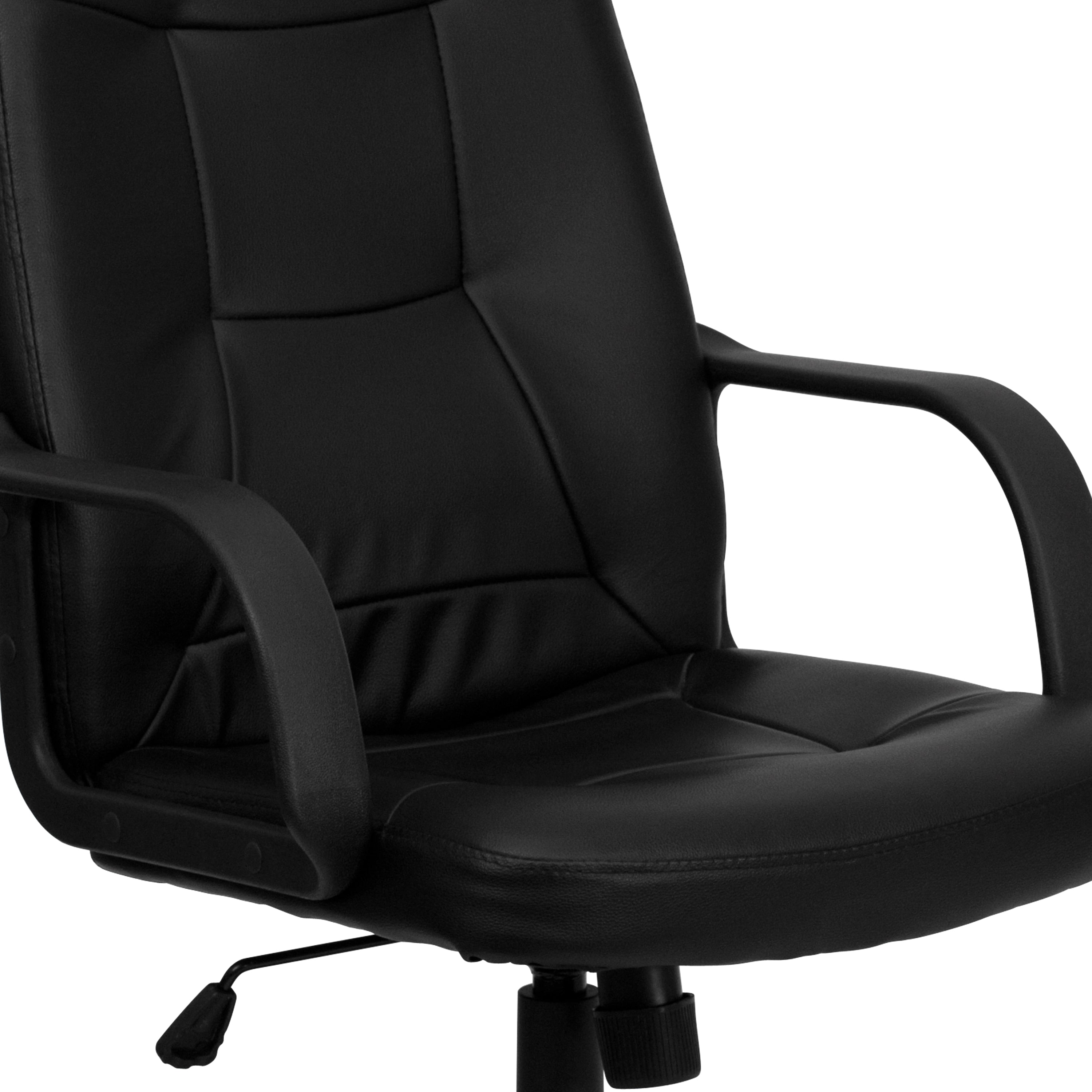 High Back Glove Vinyl Executive Swivel Office Chair with Arms