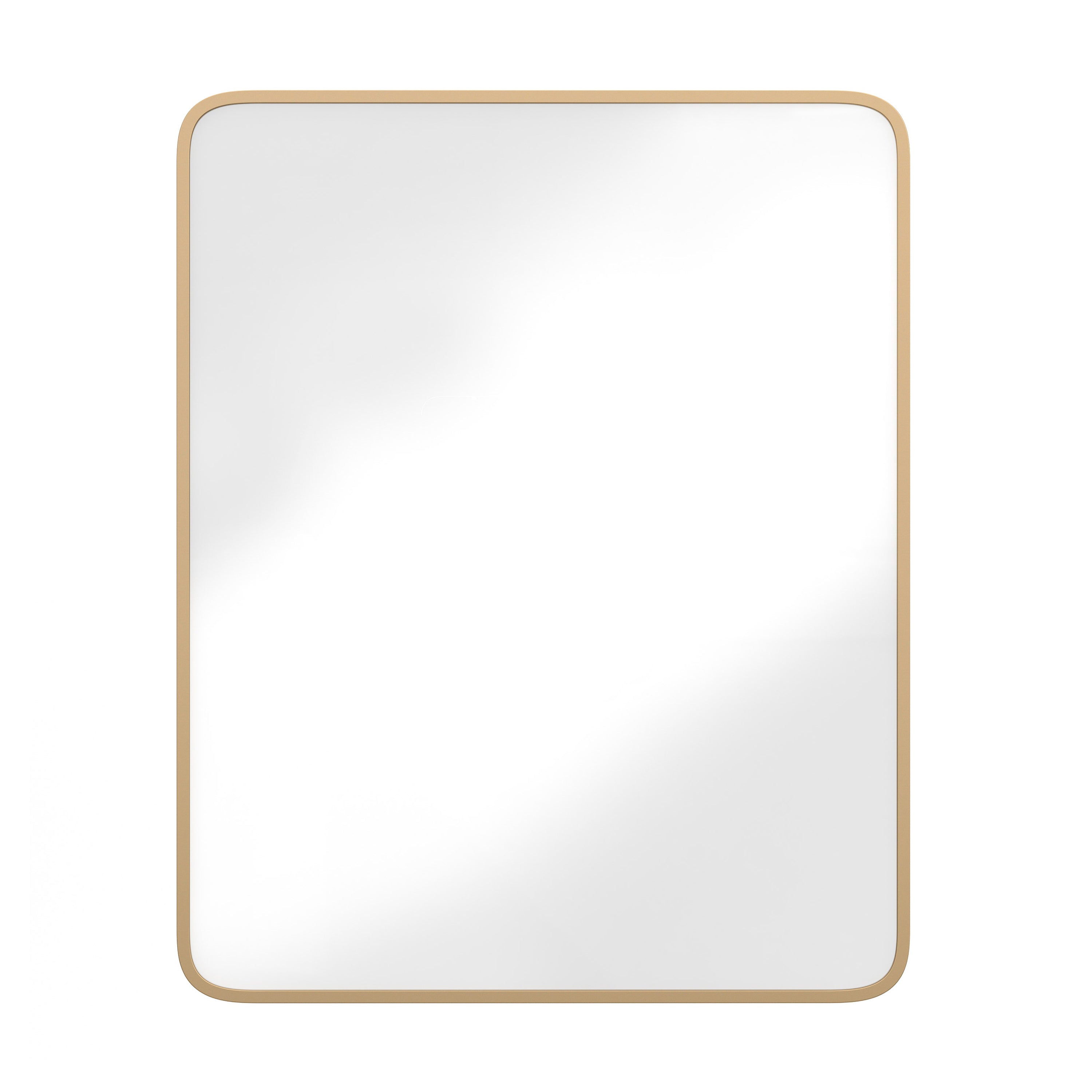 Jolie Recessed Bathroom Medicine Cabinet with Rounded Beveled Mirror and Reversible Metal Frame