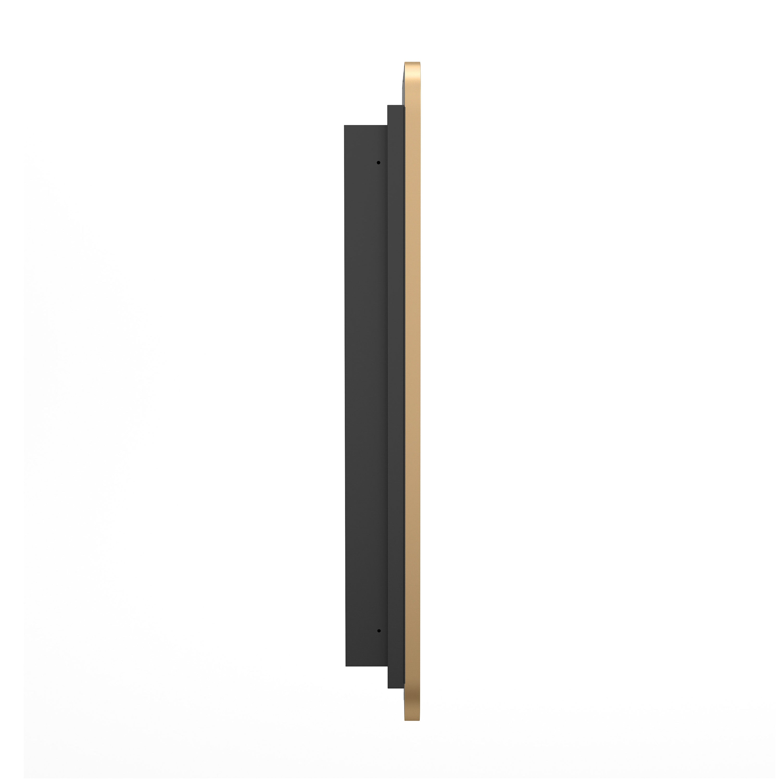 Jolie Recessed Bathroom Medicine Cabinet with Rounded Beveled Mirror and Reversible Metal Frame
