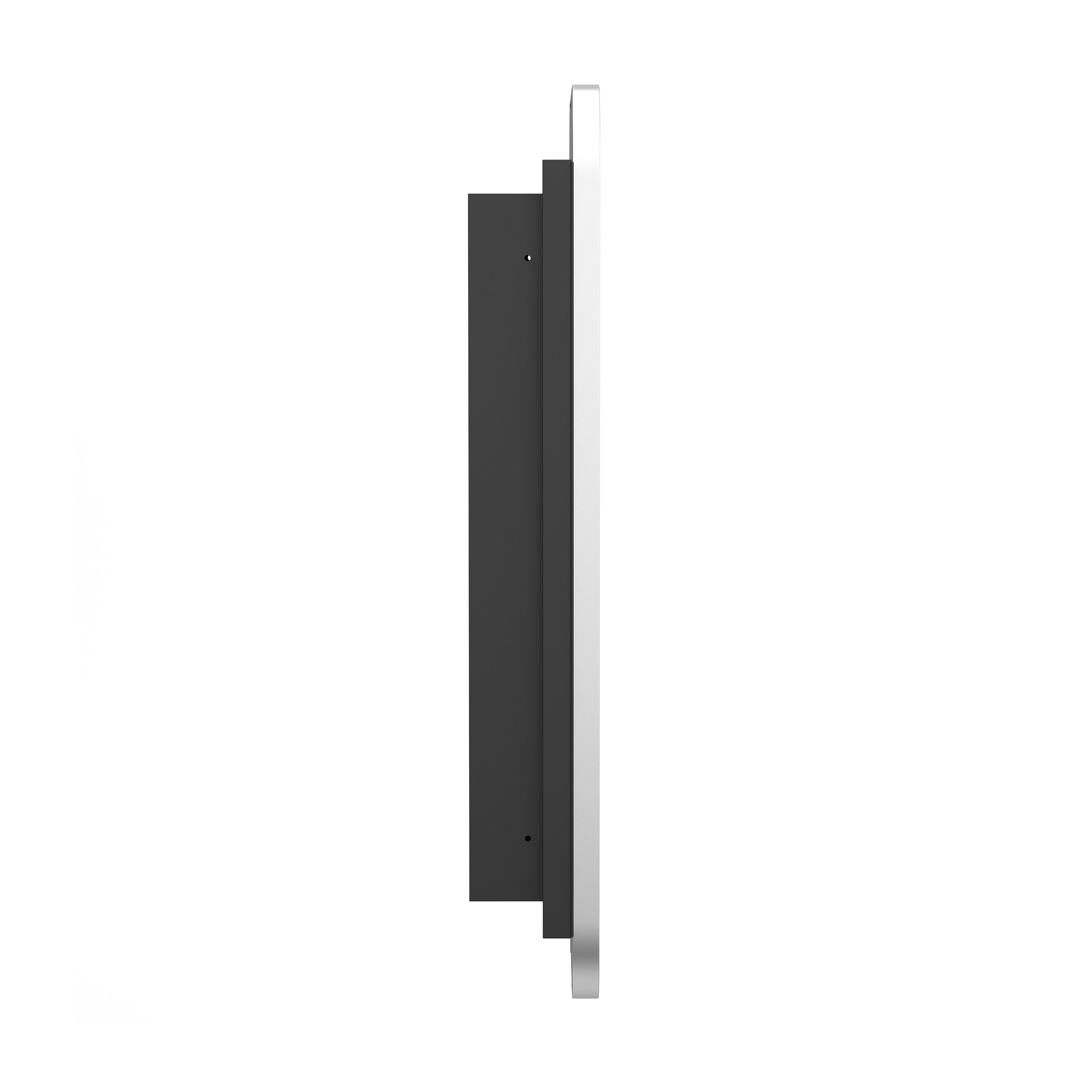 Jolie Recessed Bathroom Medicine Cabinet with Rounded Beveled Mirror and Reversible Metal Frame