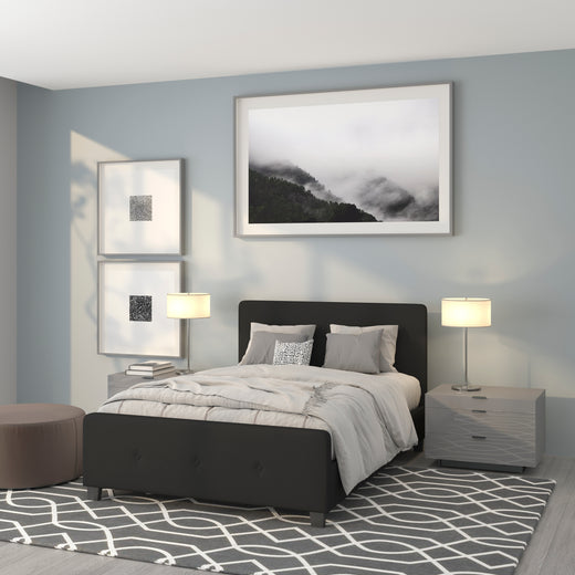 Tribeca Button Tufted Upholstered Platform Bed