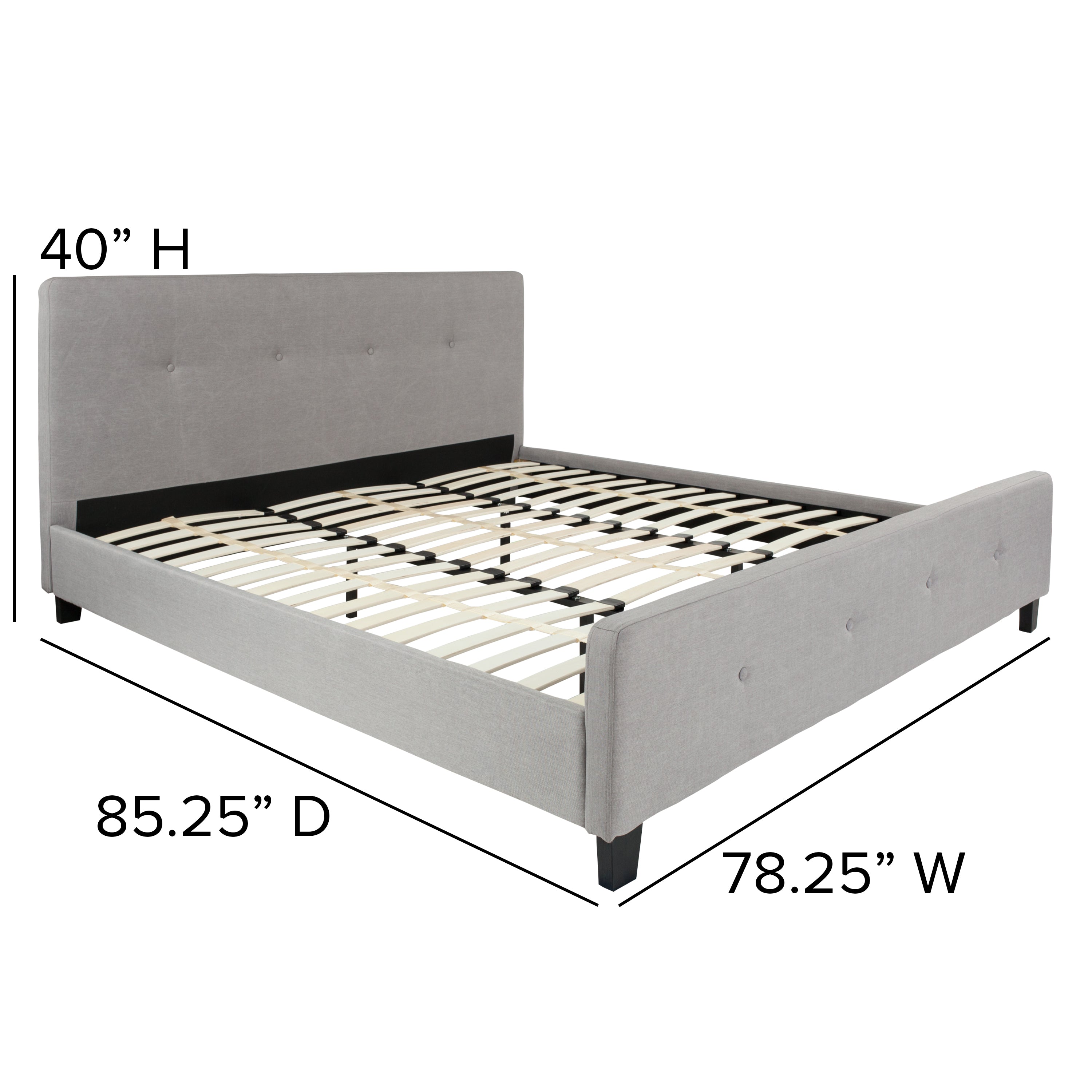 Tribeca Button Tufted Upholstered Platform Bed