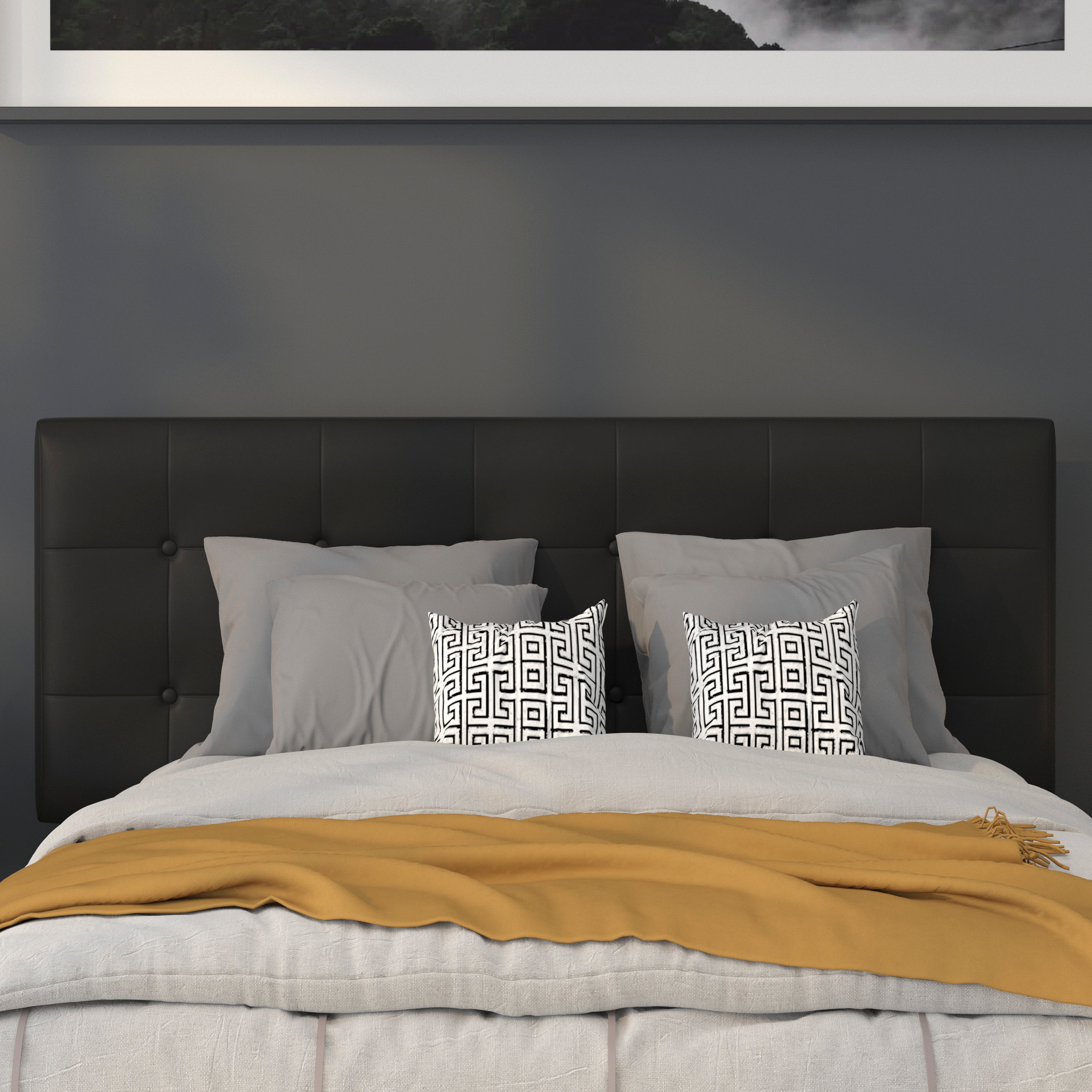 Lennox Button Tufted Upholstered Headboard