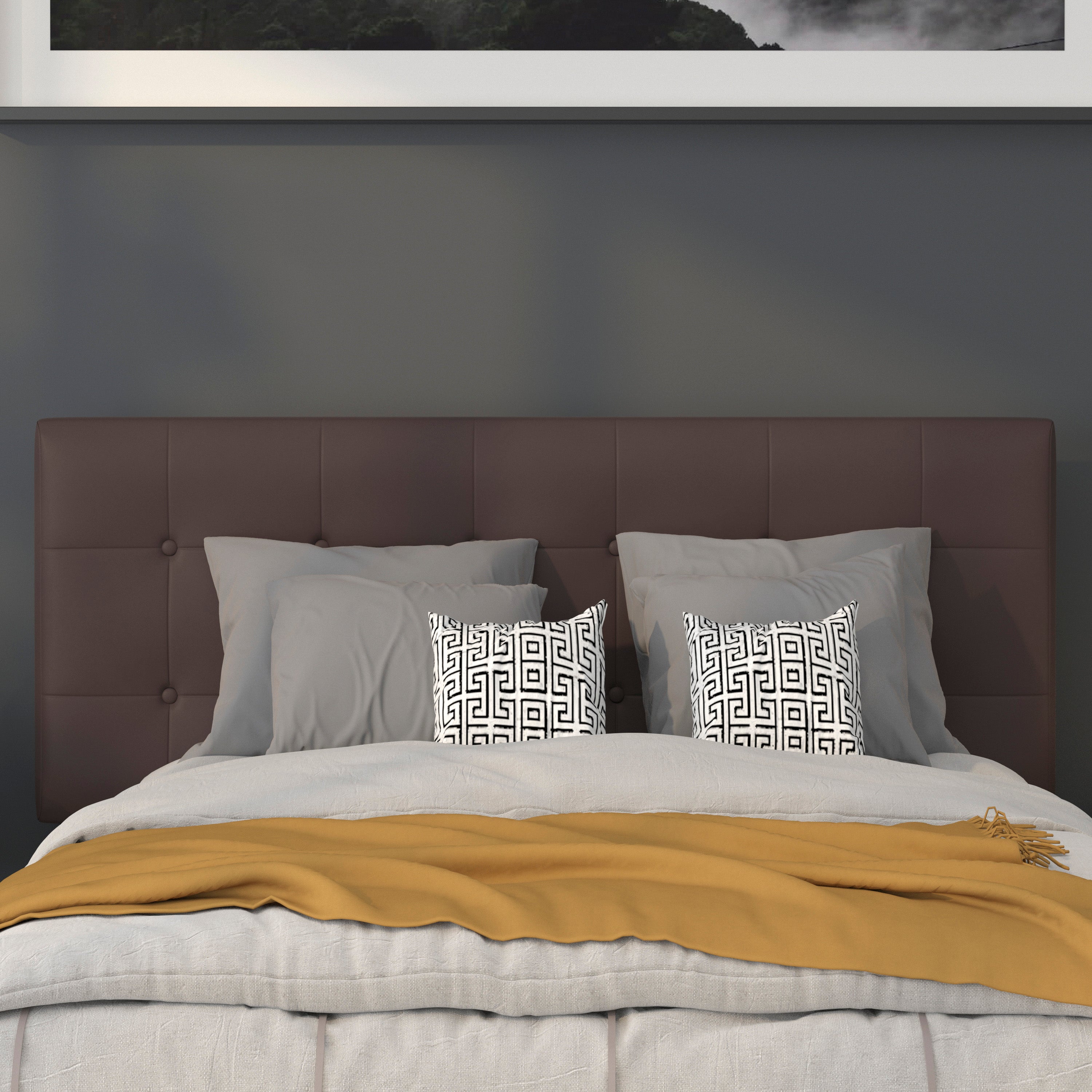 Lennox Button Tufted Upholstered Headboard