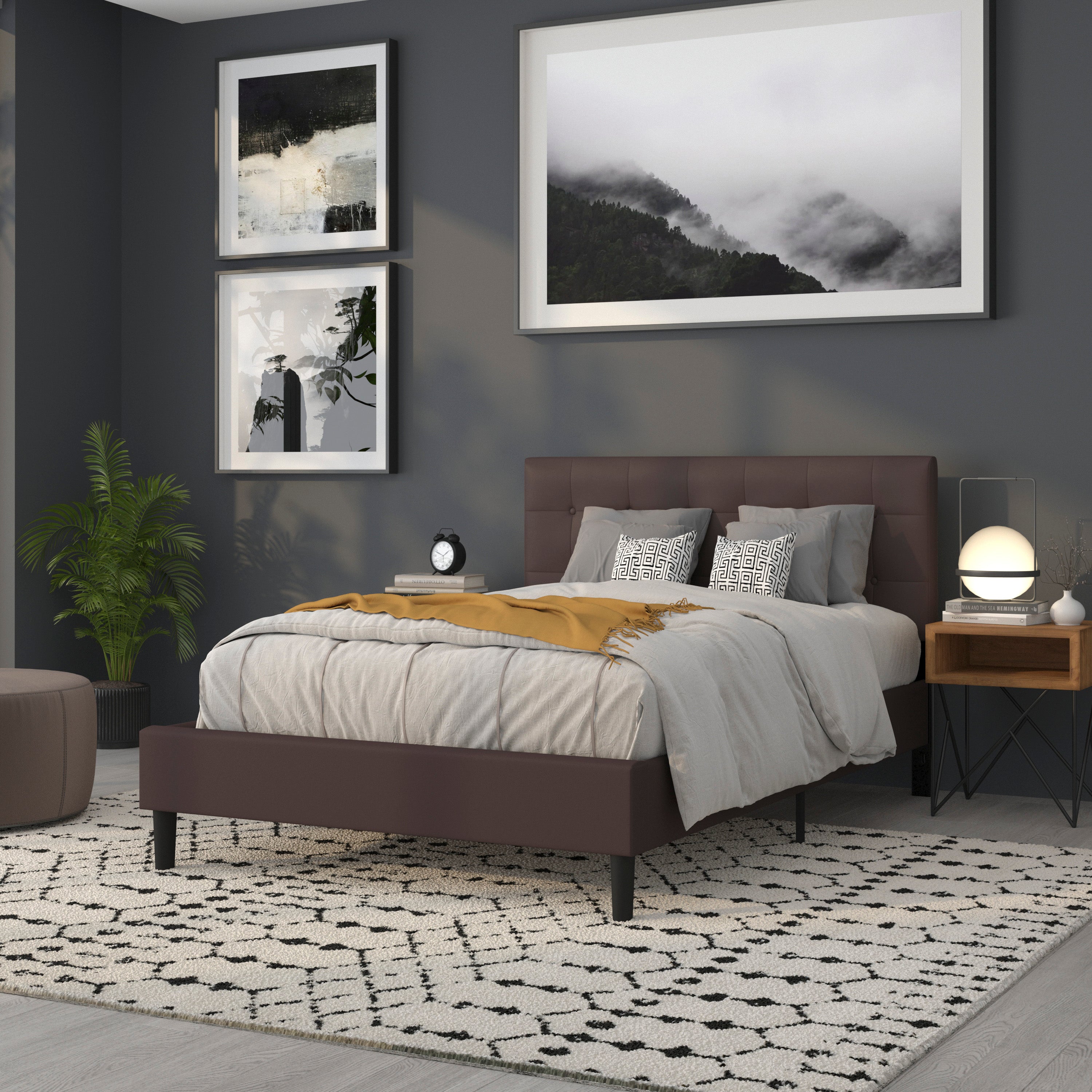 Lennox Button Tufted Upholstered Headboard