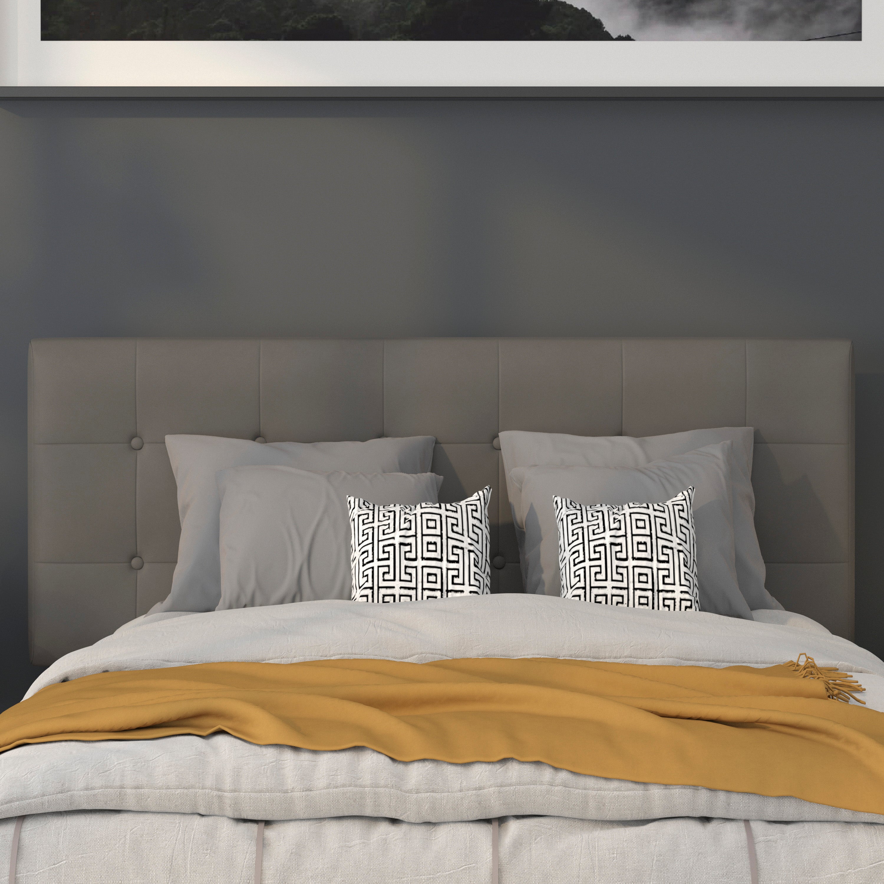 Lennox Button Tufted Upholstered Headboard