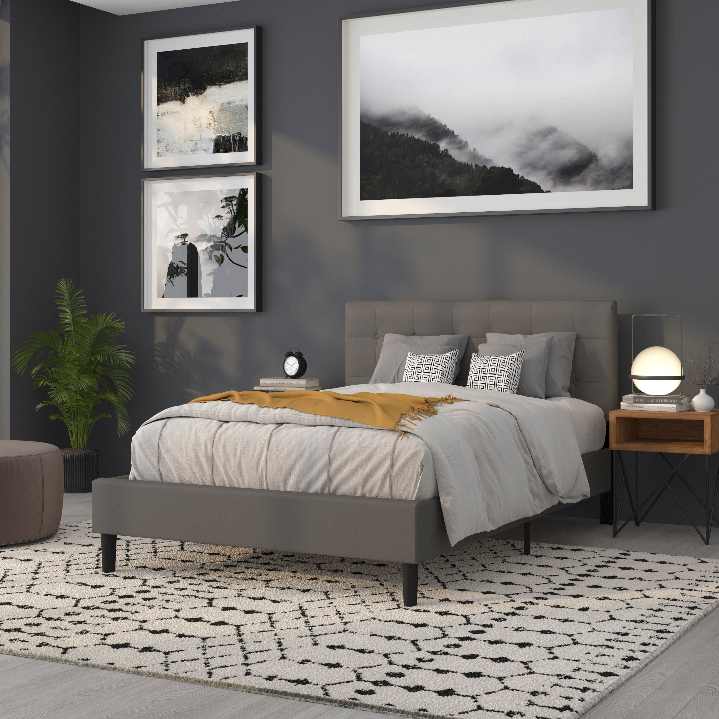 Lennox Button Tufted Upholstered Headboard