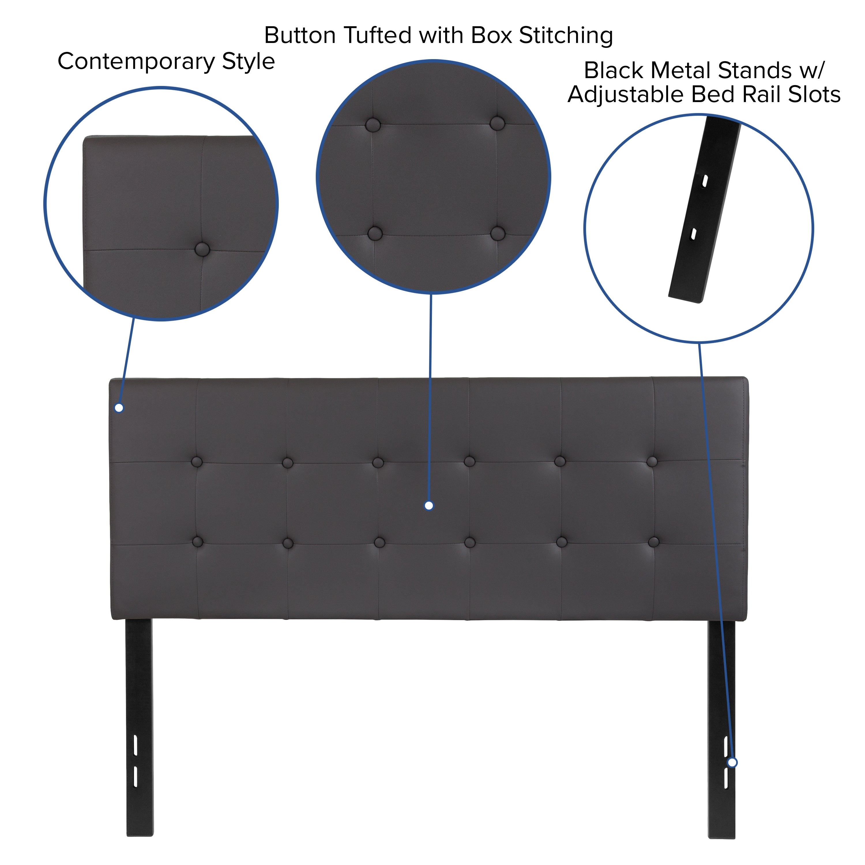 Lennox Button Tufted Upholstered Headboard