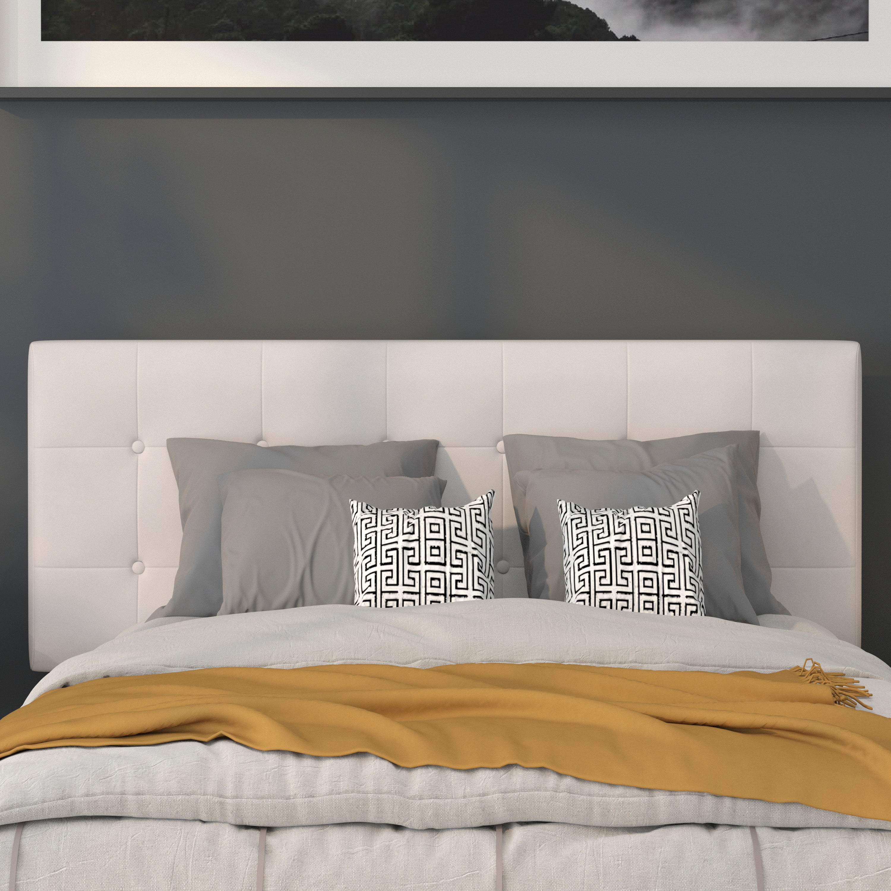 Lennox Button Tufted Upholstered Headboard