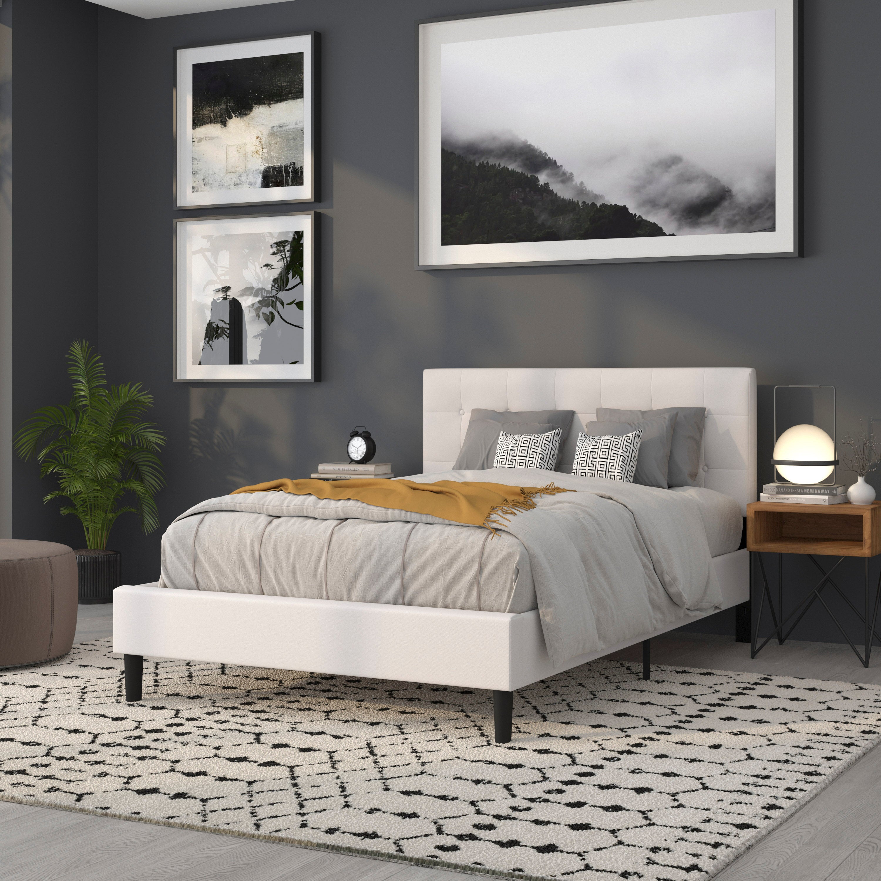 Lennox Button Tufted Upholstered Headboard