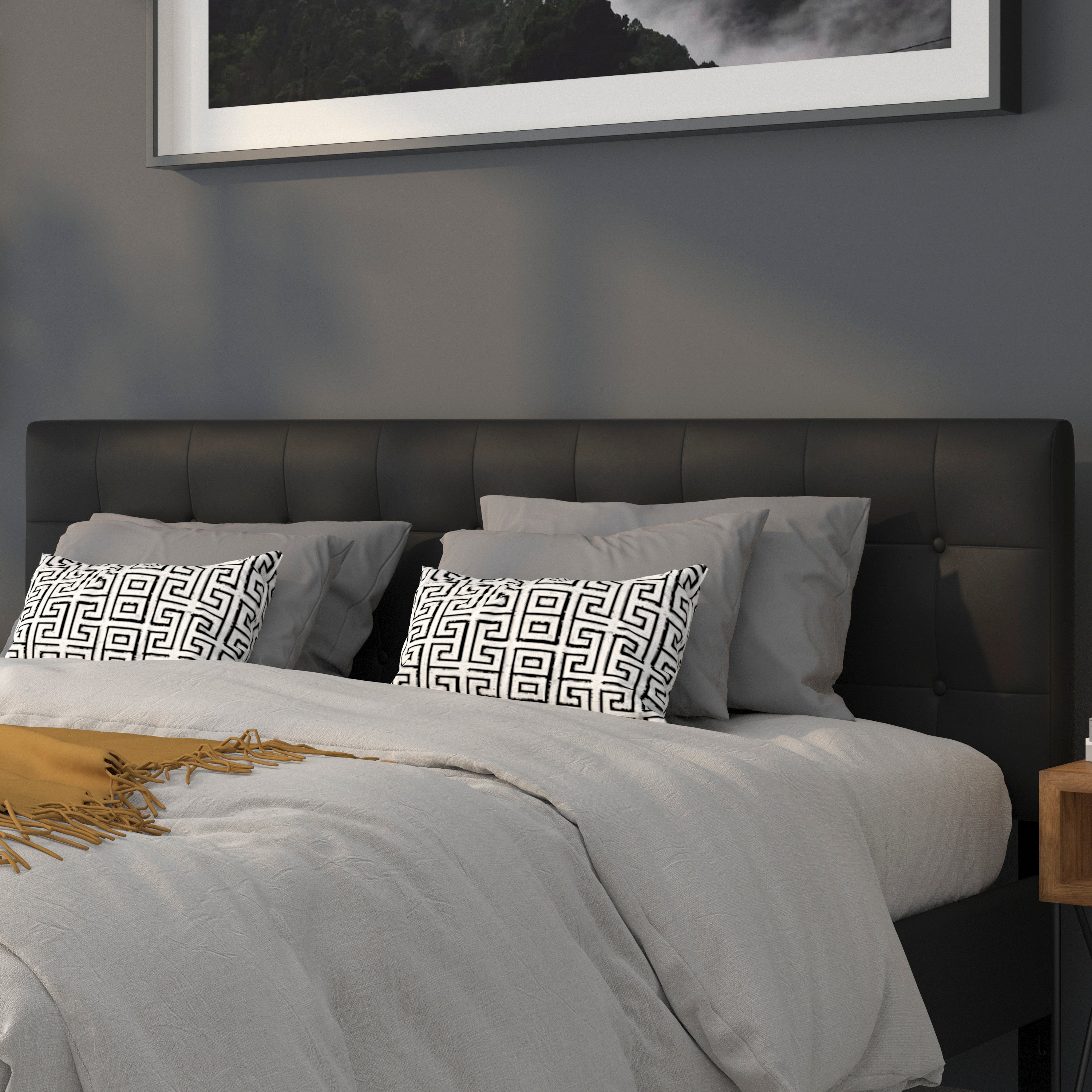 Lennox Button Tufted Upholstered Headboard