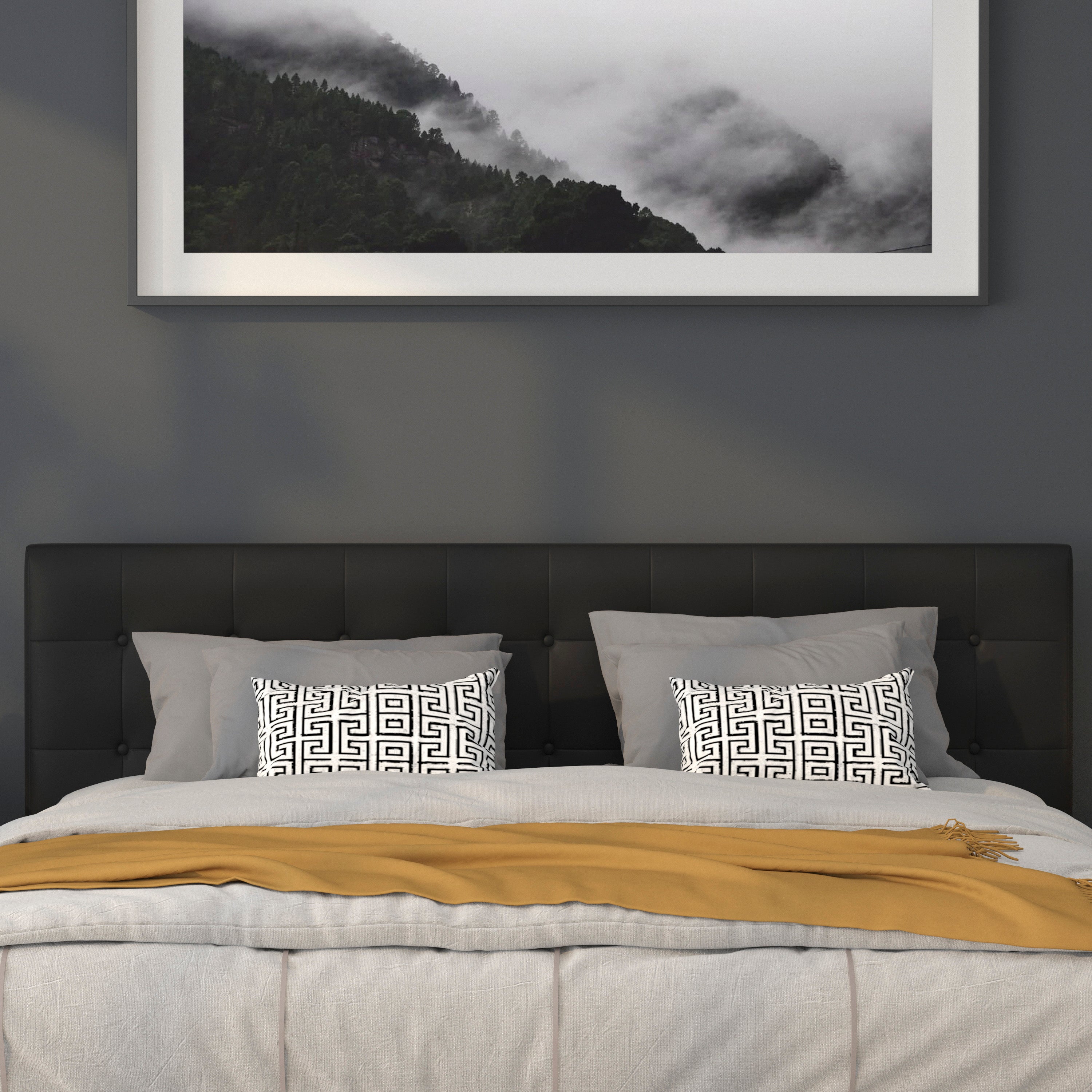 Lennox Button Tufted Upholstered Headboard