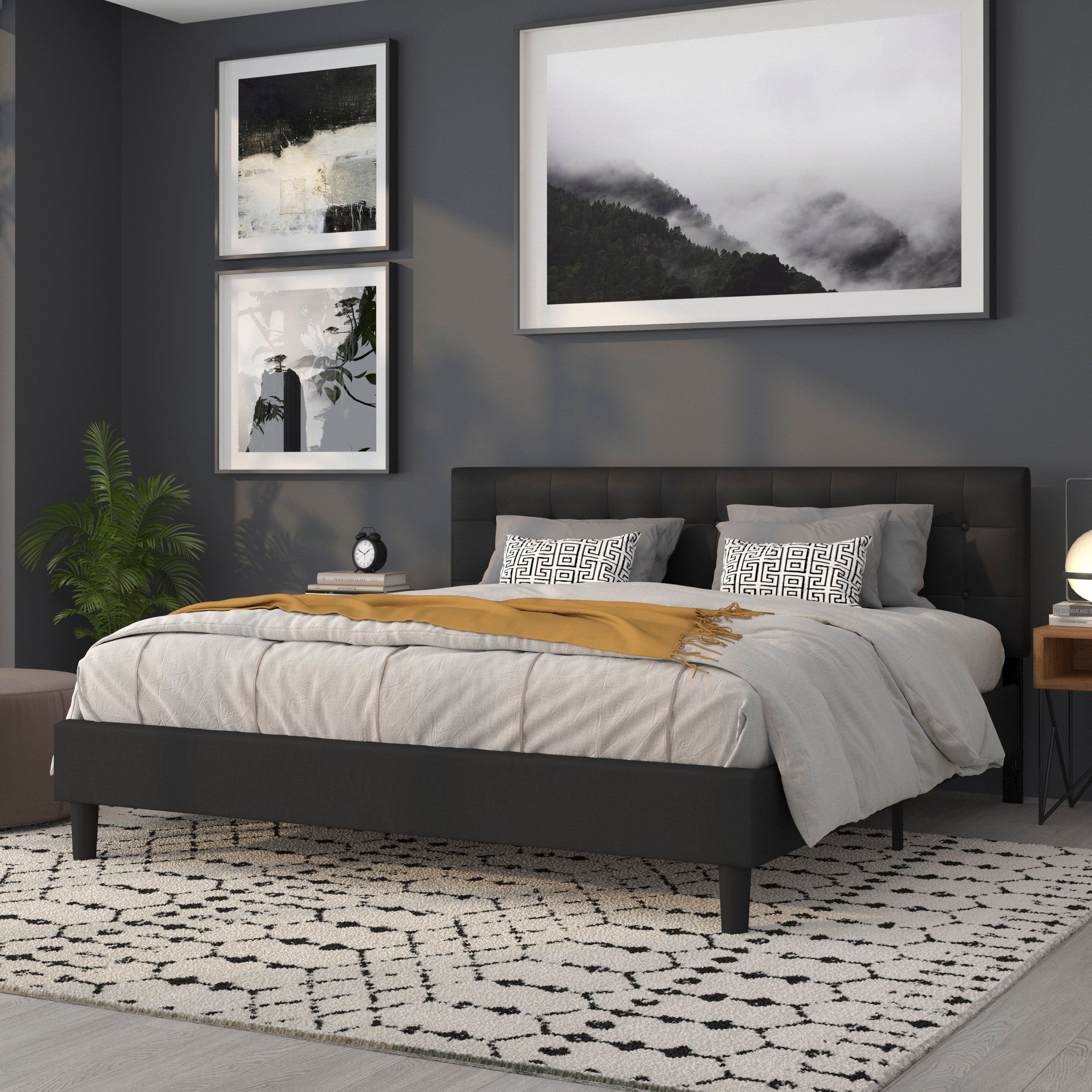 Lennox Button Tufted Upholstered Headboard