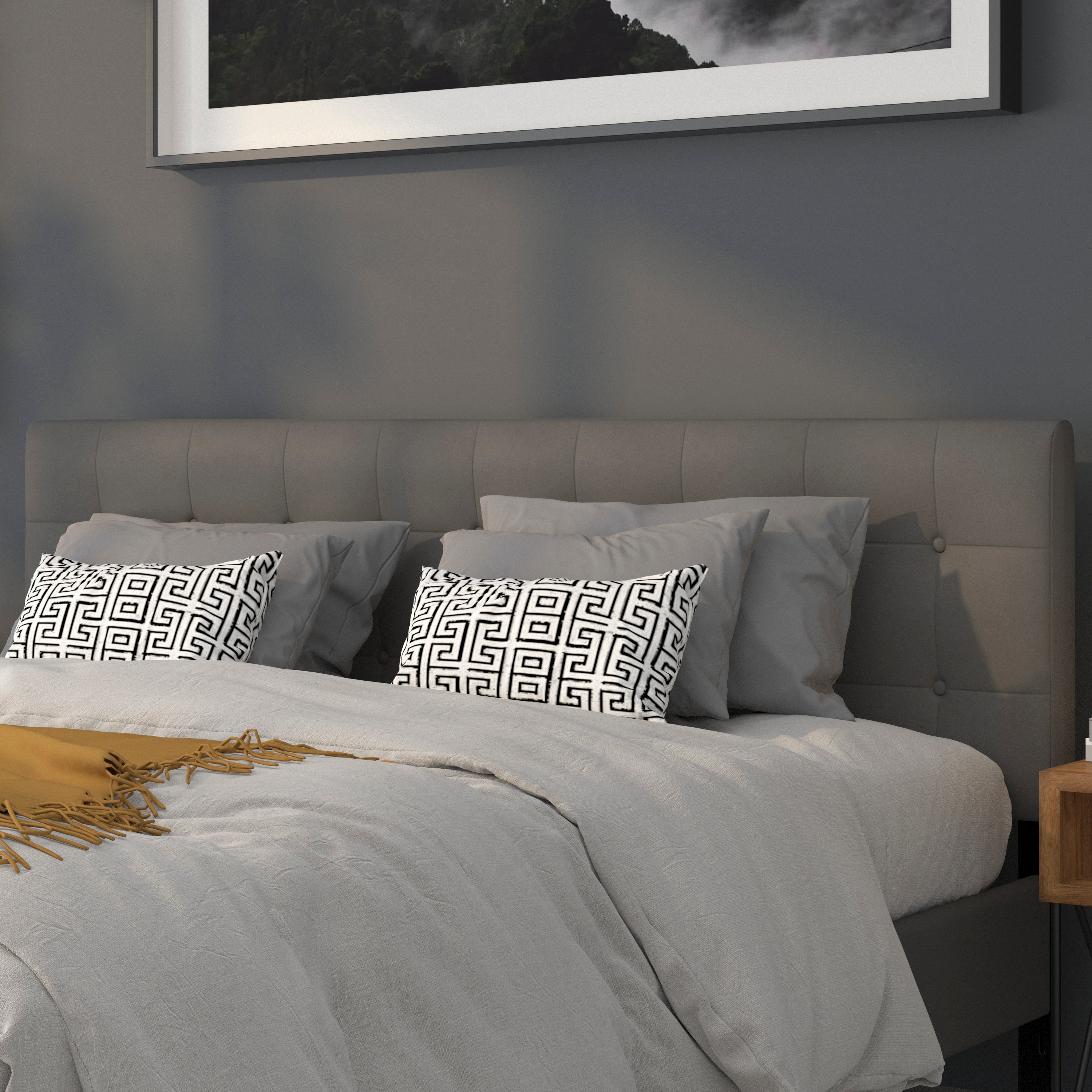 Lennox Button Tufted Upholstered Headboard