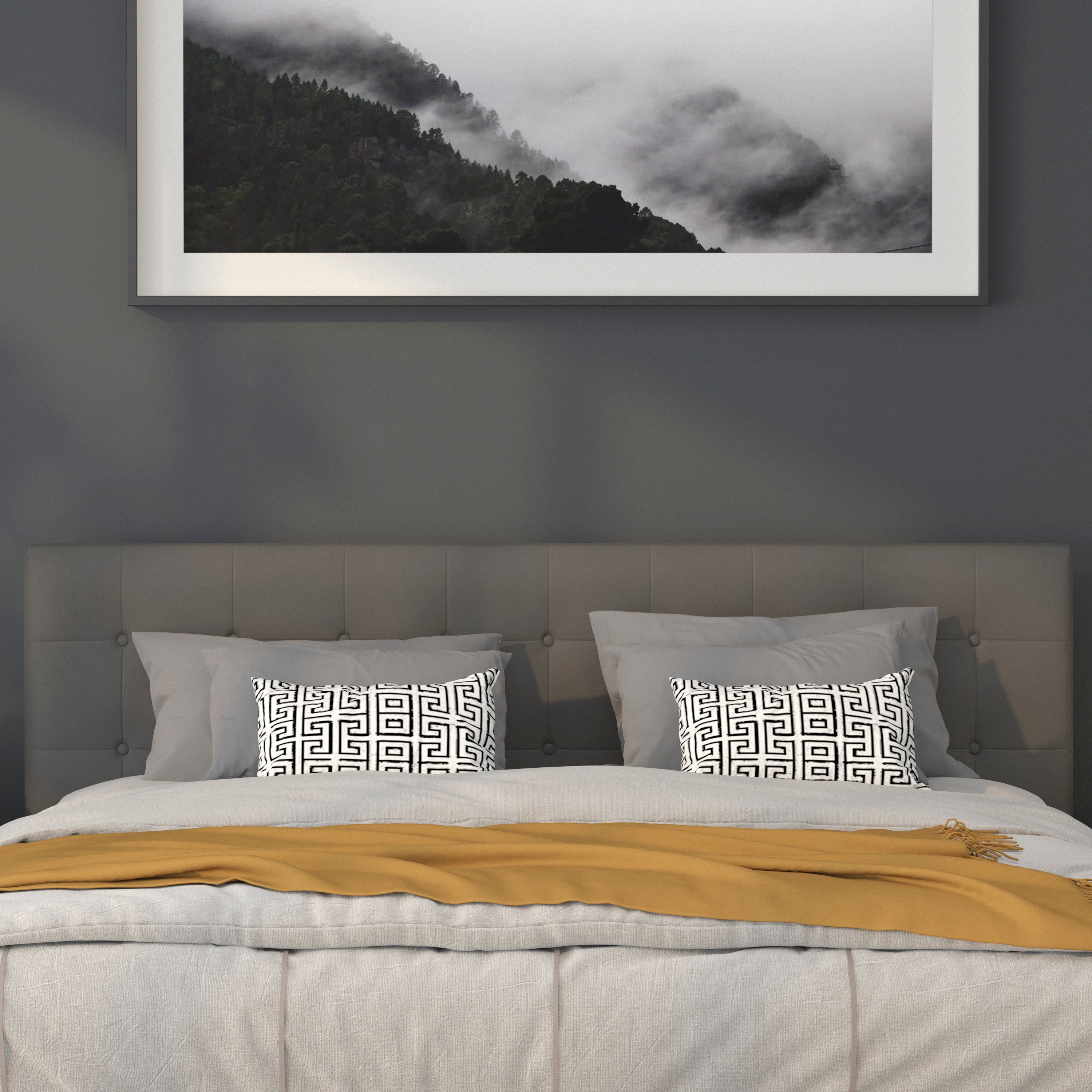 Lennox Button Tufted Upholstered Headboard