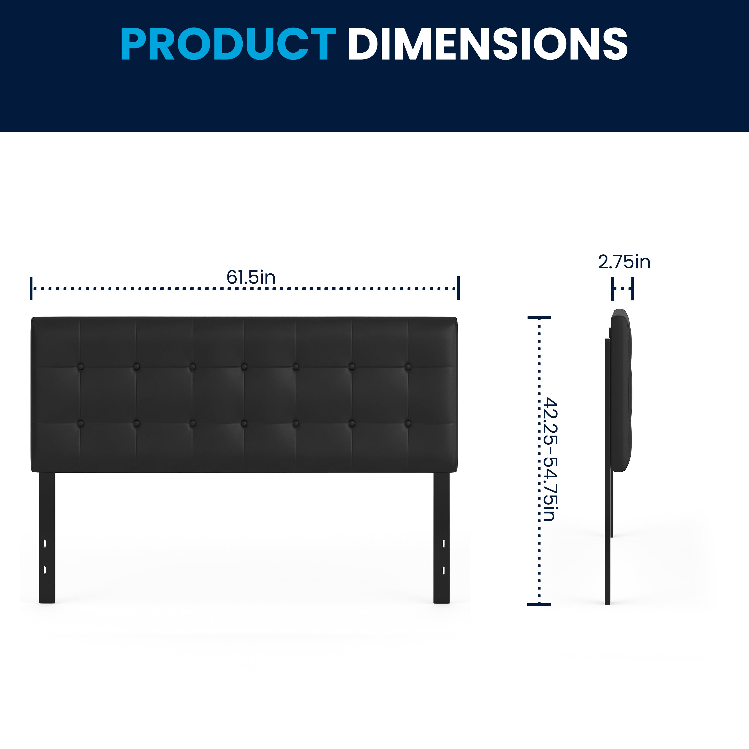 Lennox Button Tufted Upholstered Headboard