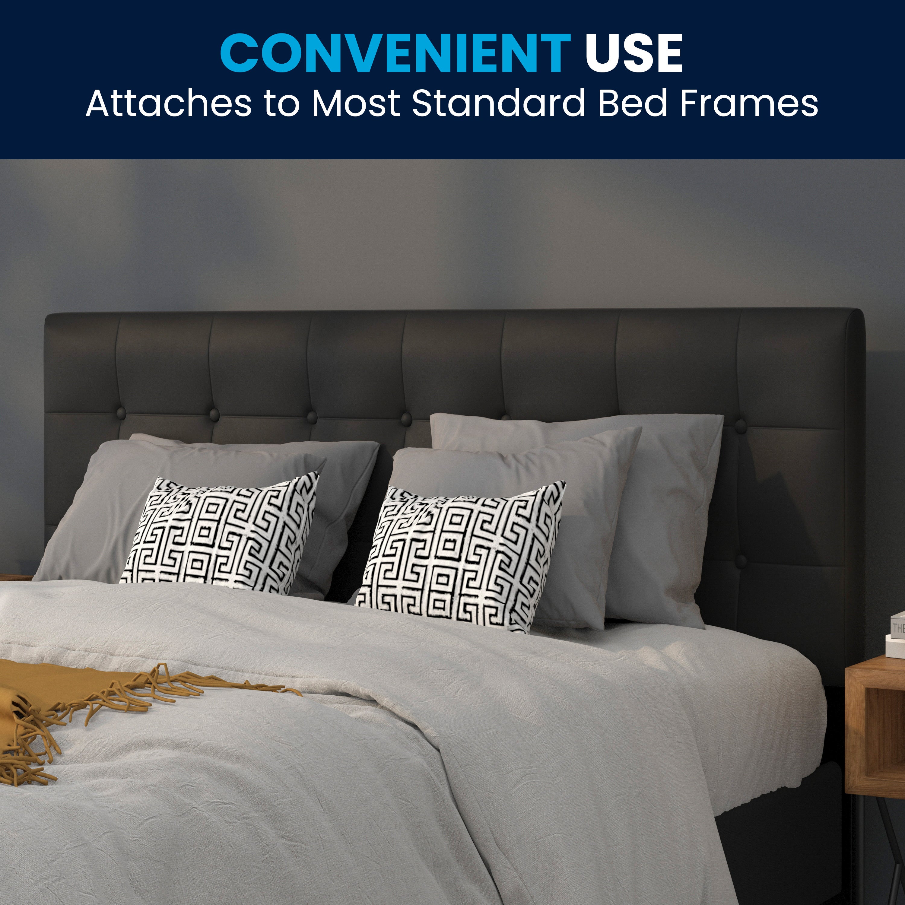 Lennox Button Tufted Upholstered Headboard