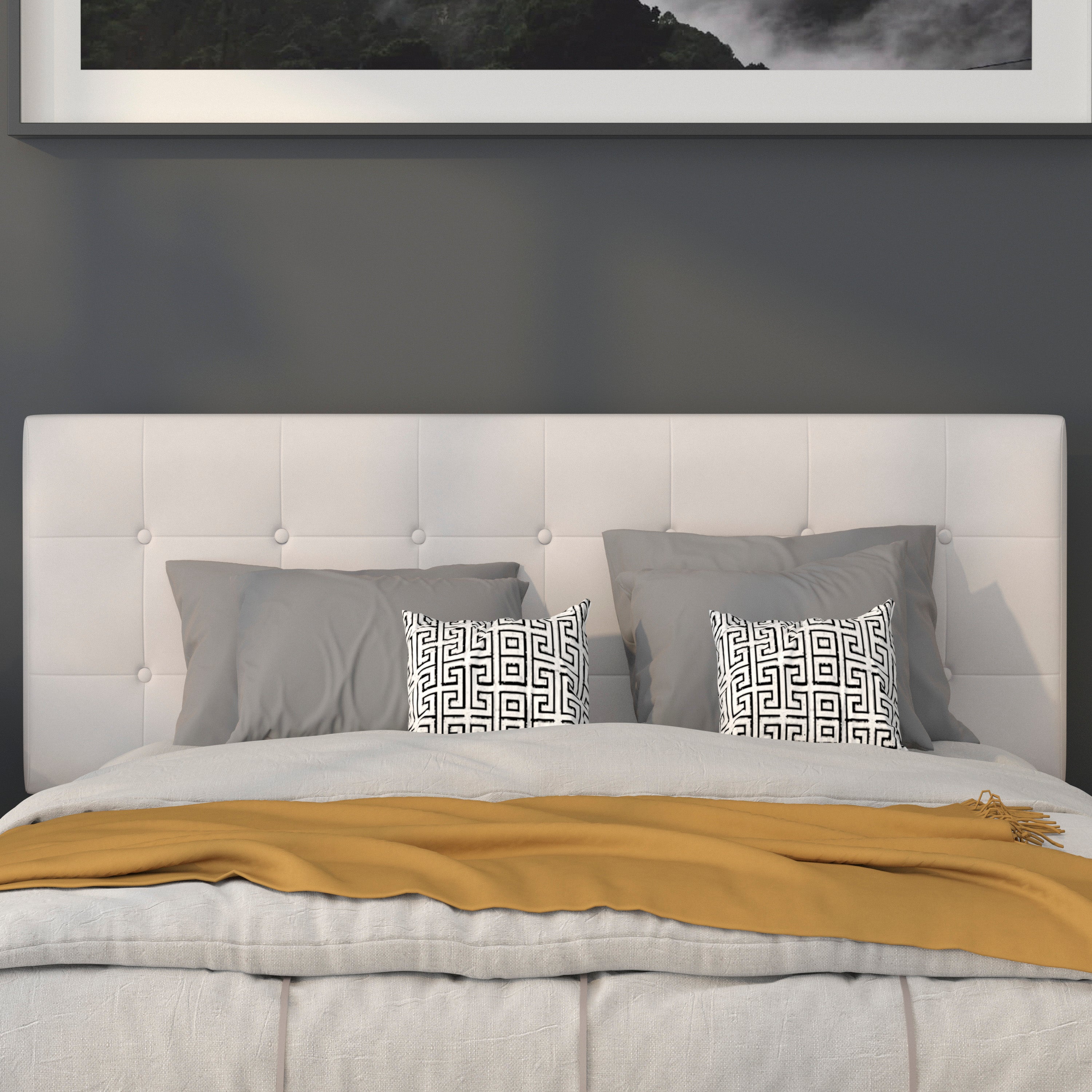 Lennox Button Tufted Upholstered Headboard