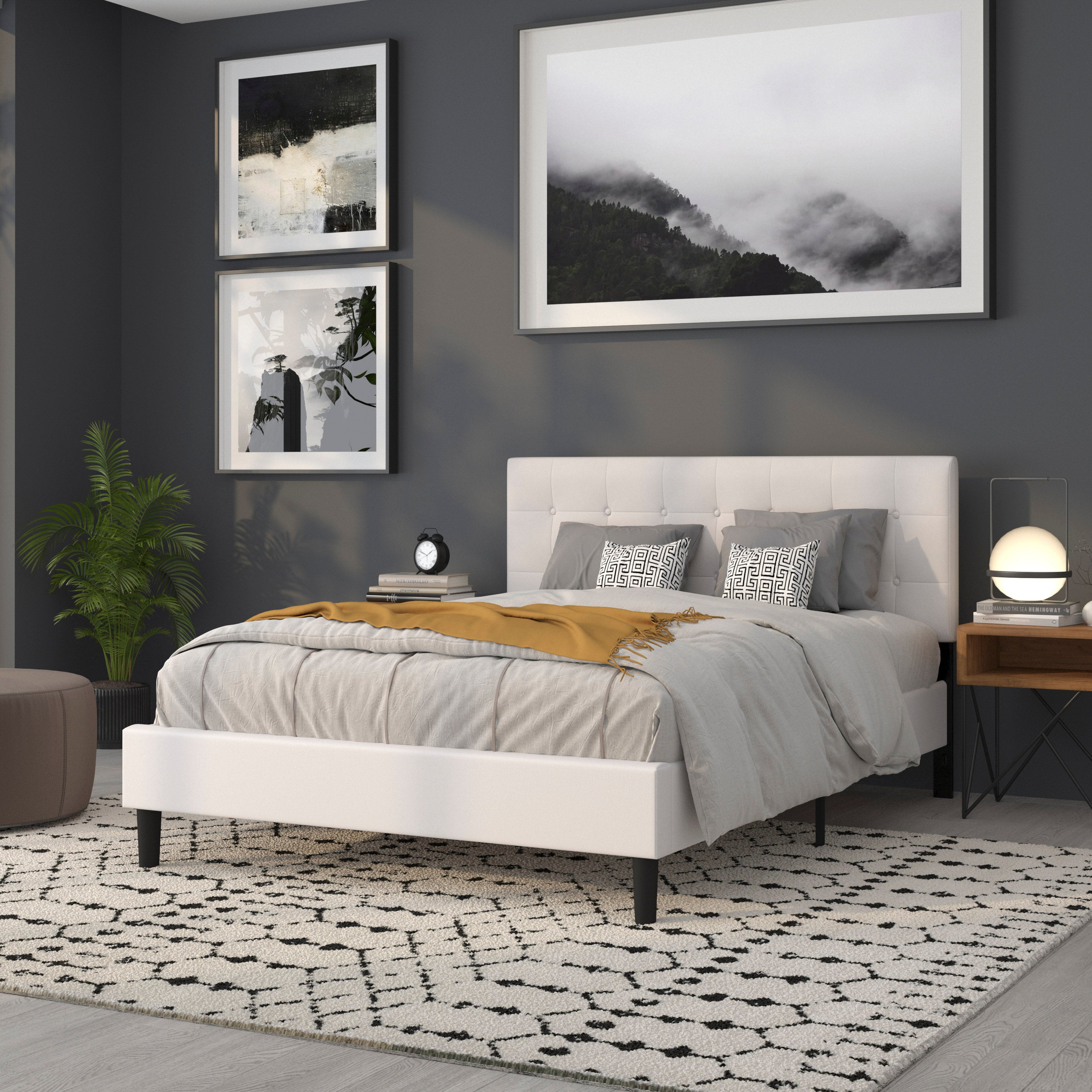 Lennox Button Tufted Upholstered Headboard