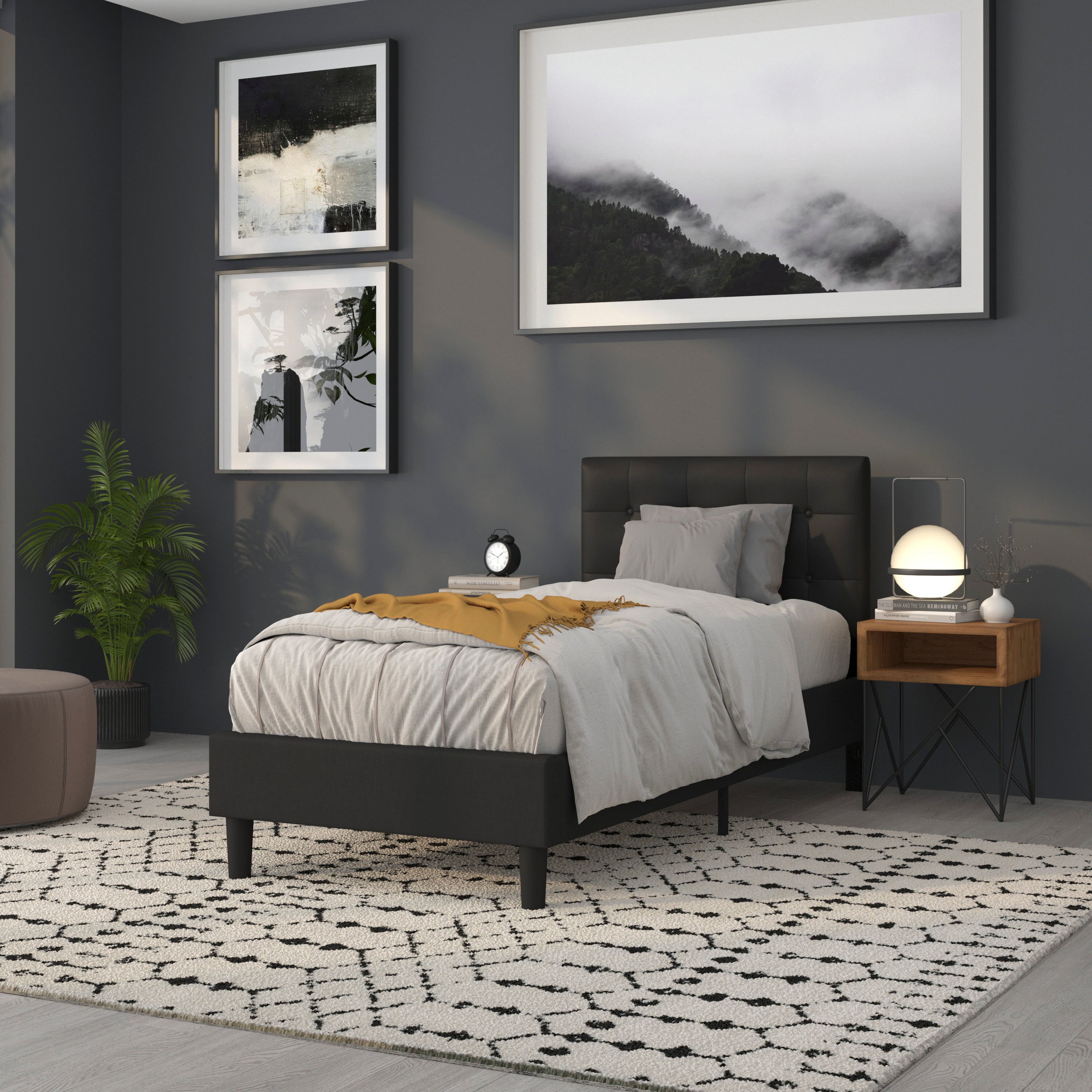 Lennox Button Tufted Upholstered Headboard
