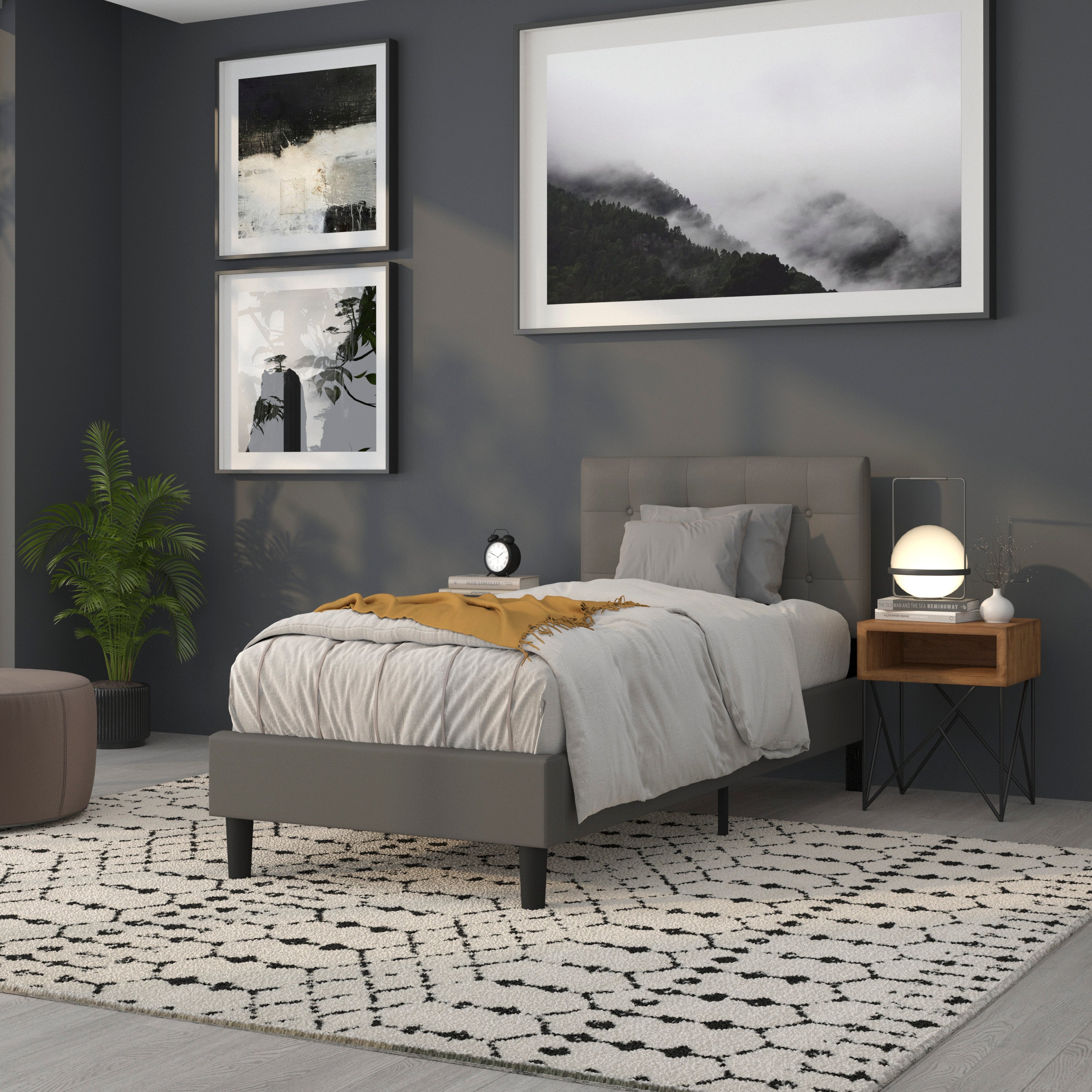 Lennox Button Tufted Upholstered Headboard