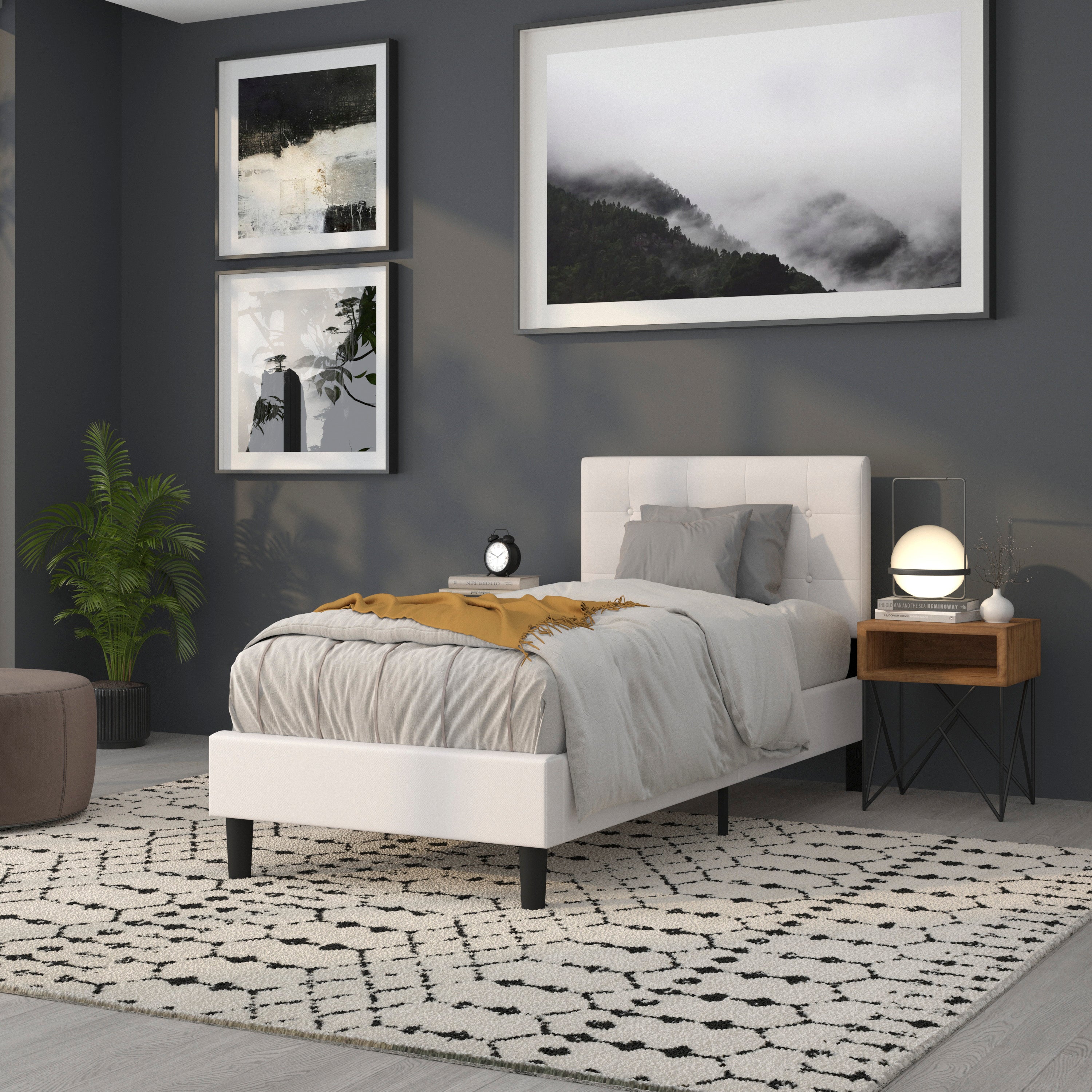 Lennox Button Tufted Upholstered Headboard