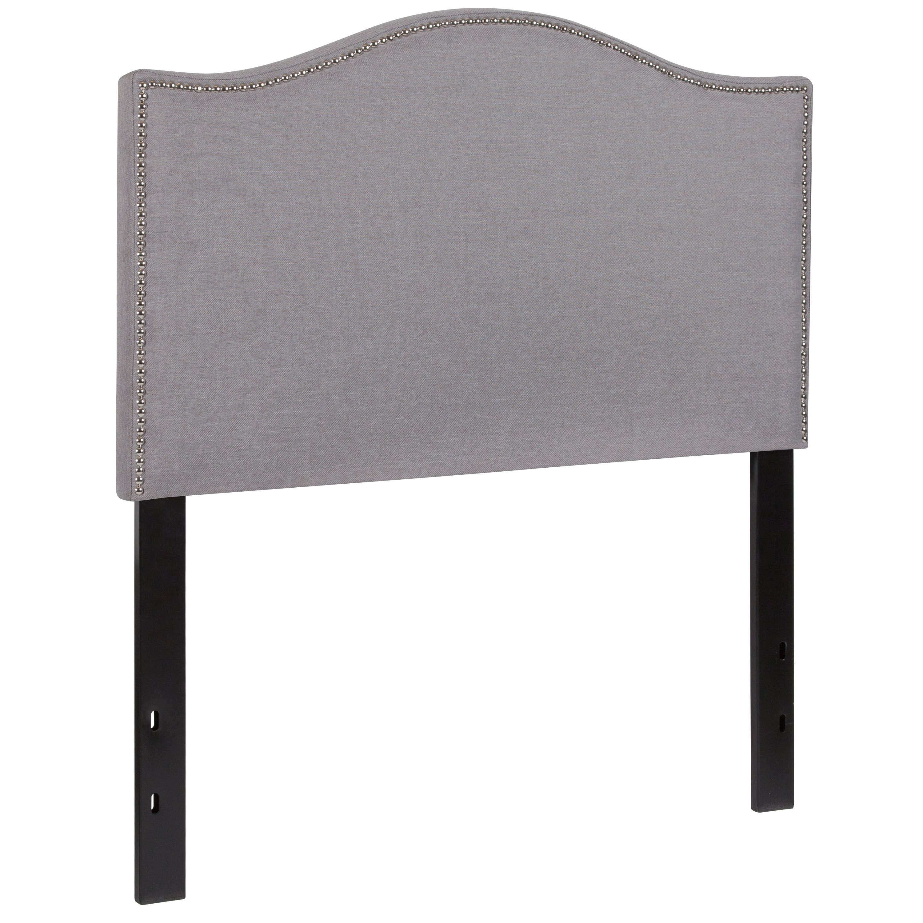 Lexington Arched Upholstered Headboard with Accent Nail Trim