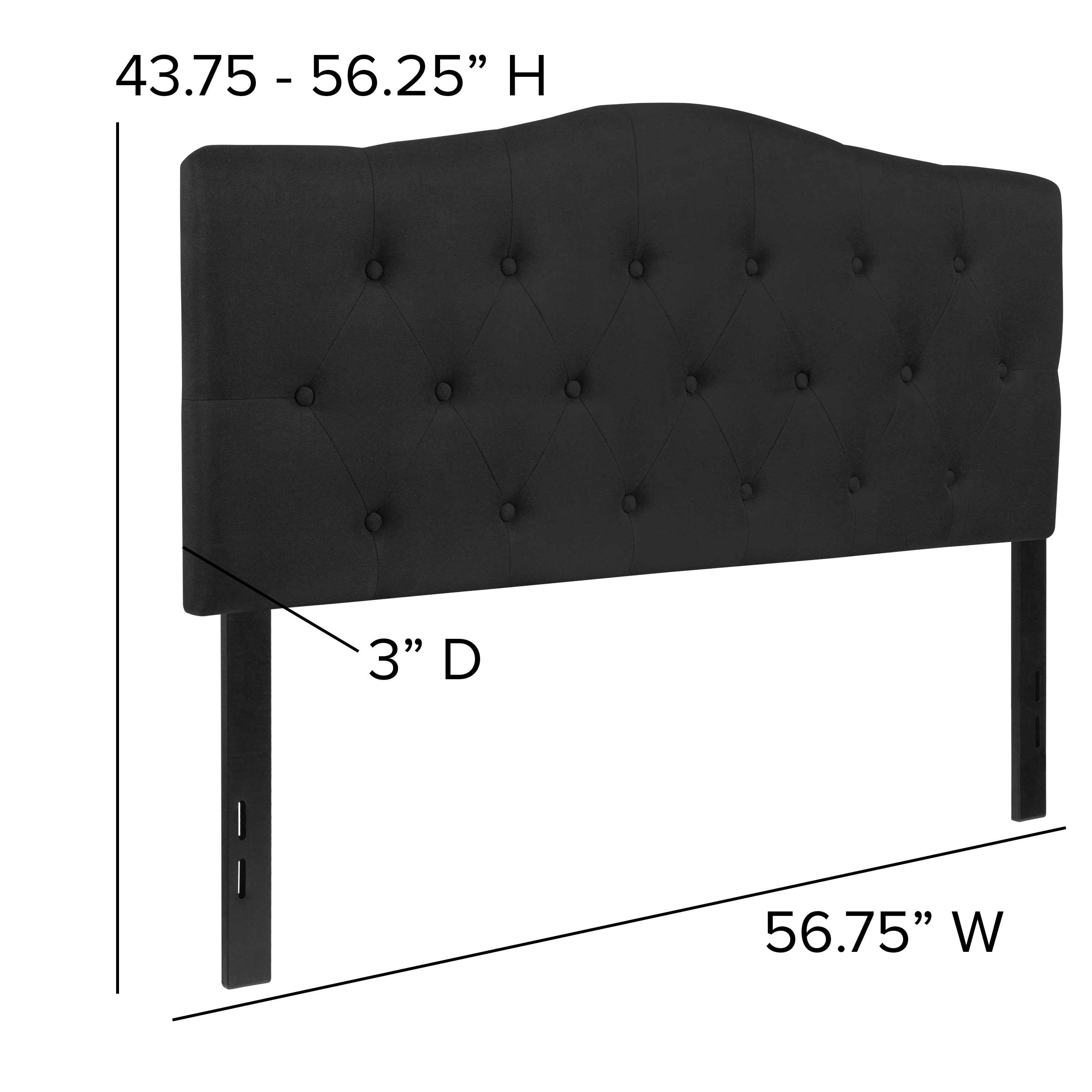 Cambridge Arched Button Tufted Upholstered Headboard