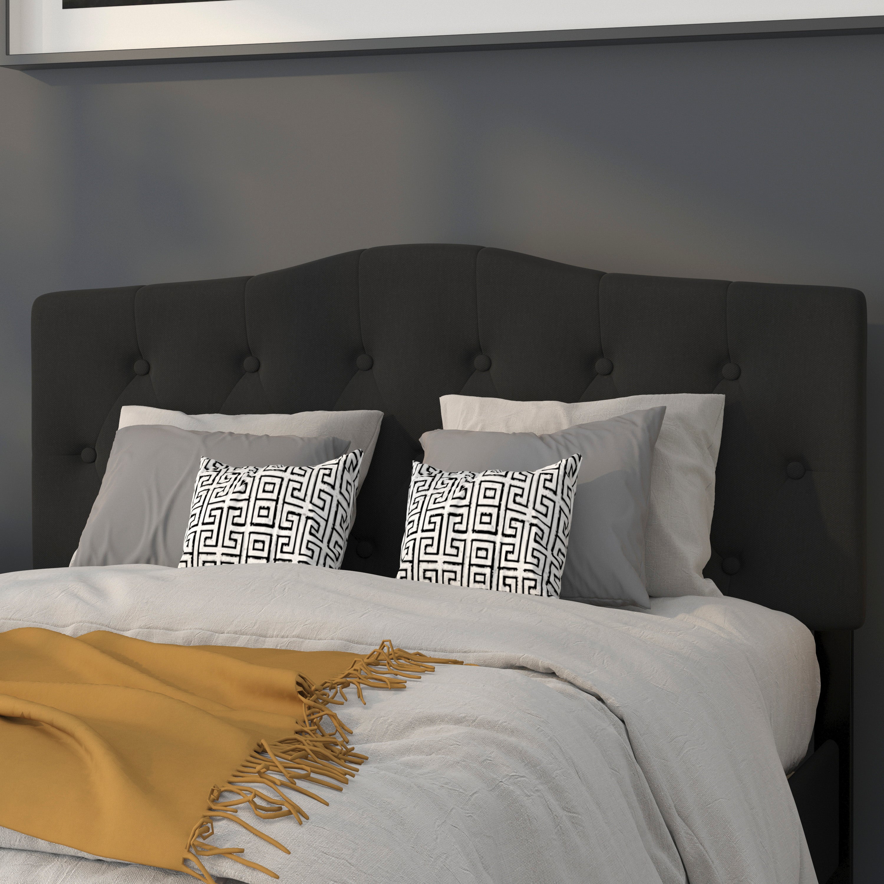 Cambridge Arched Button Tufted Upholstered Headboard