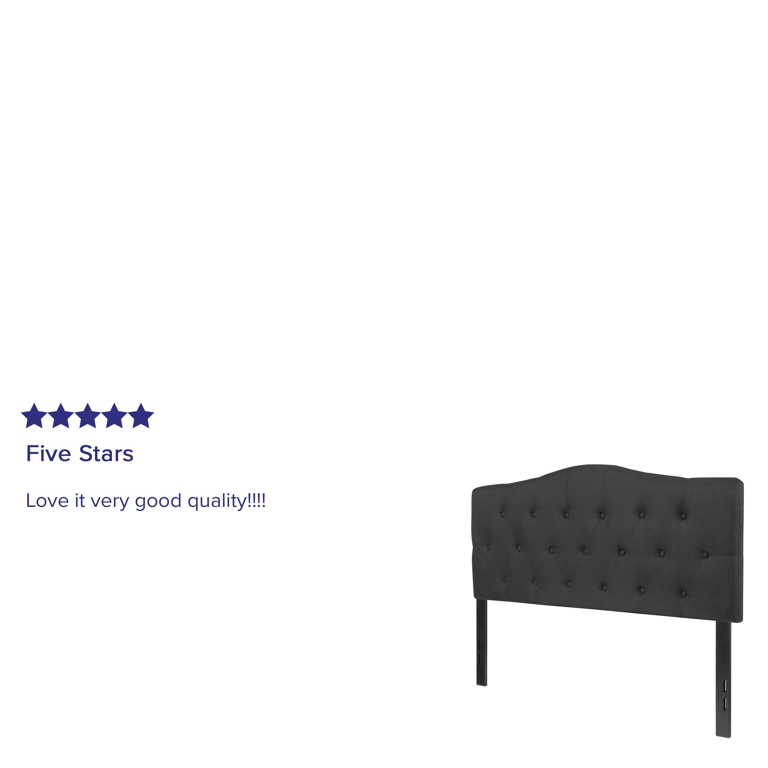 Cambridge Arched Button Tufted Upholstered Headboard