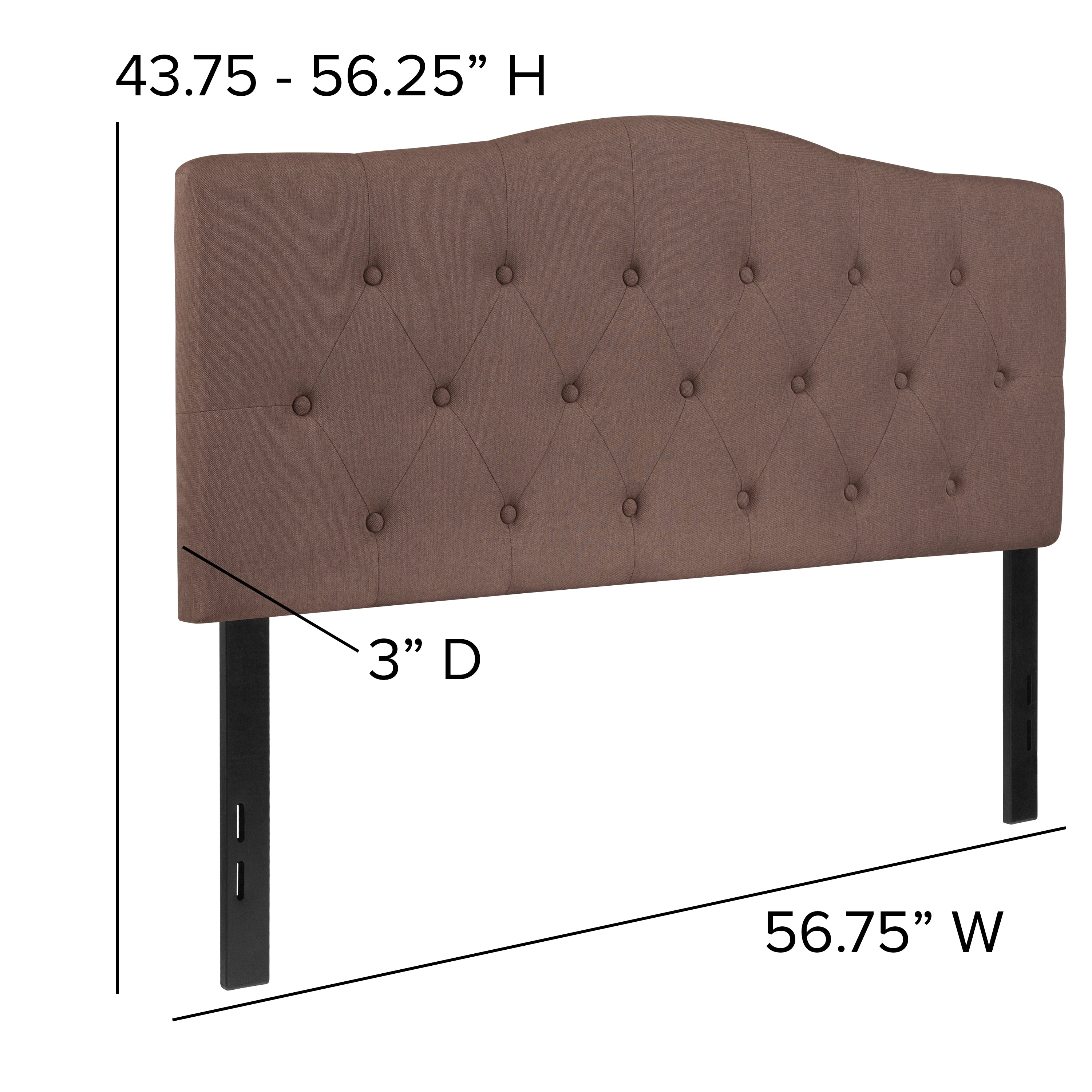 Cambridge Arched Button Tufted Upholstered Headboard
