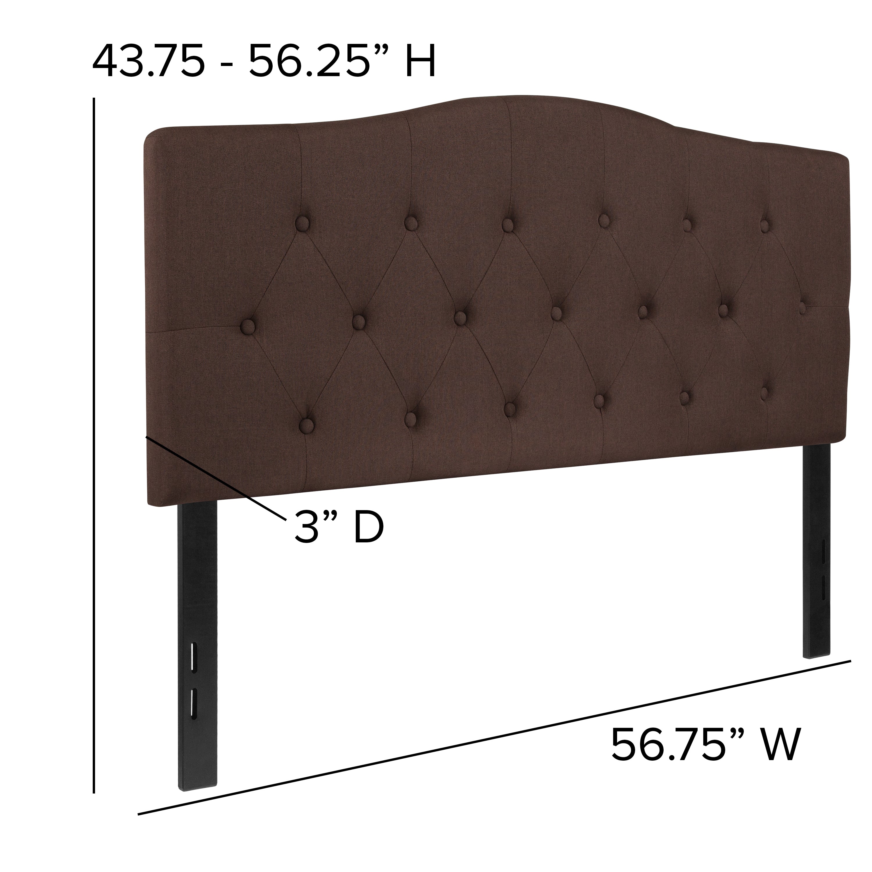 Cambridge Arched Button Tufted Upholstered Headboard