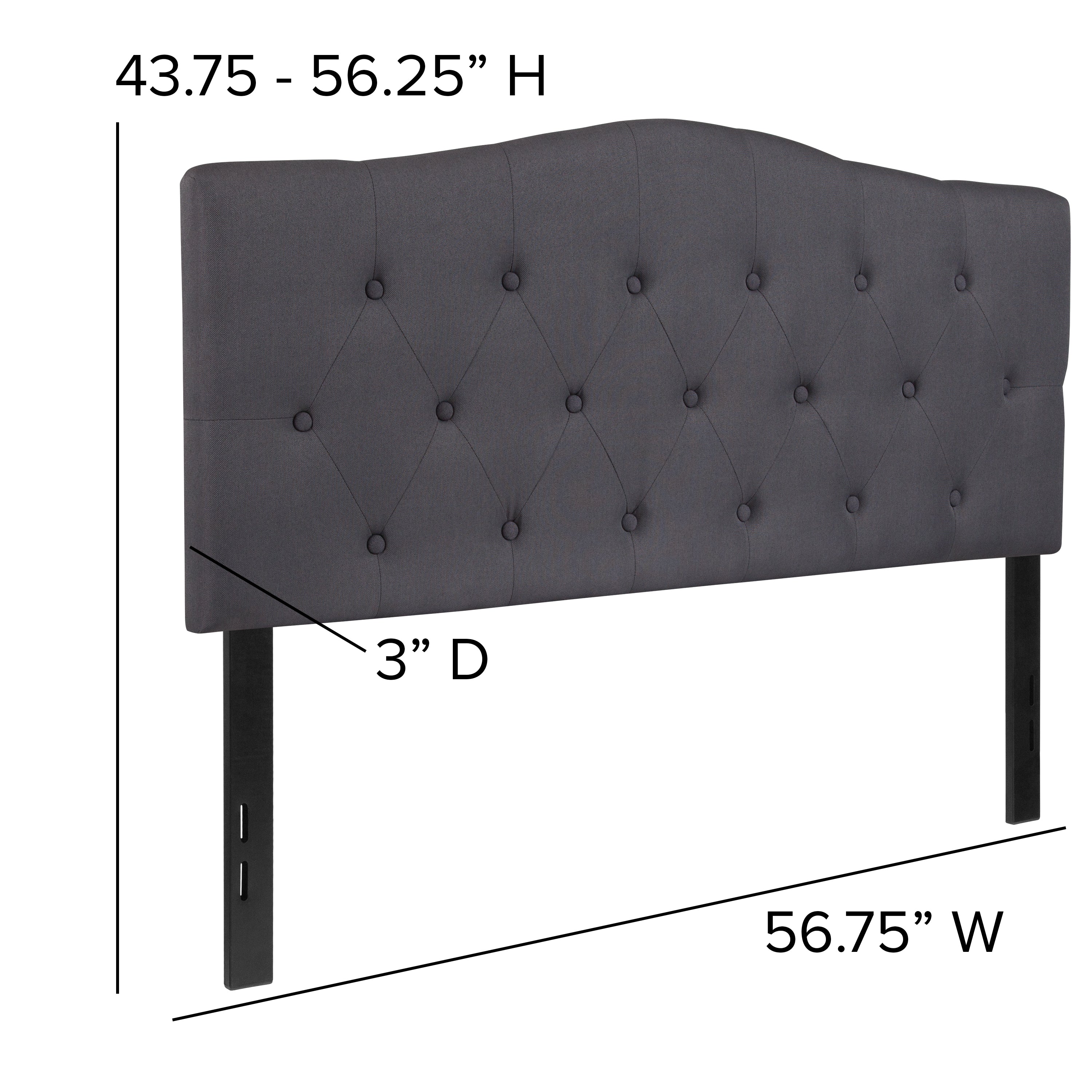 Cambridge Arched Button Tufted Upholstered Headboard