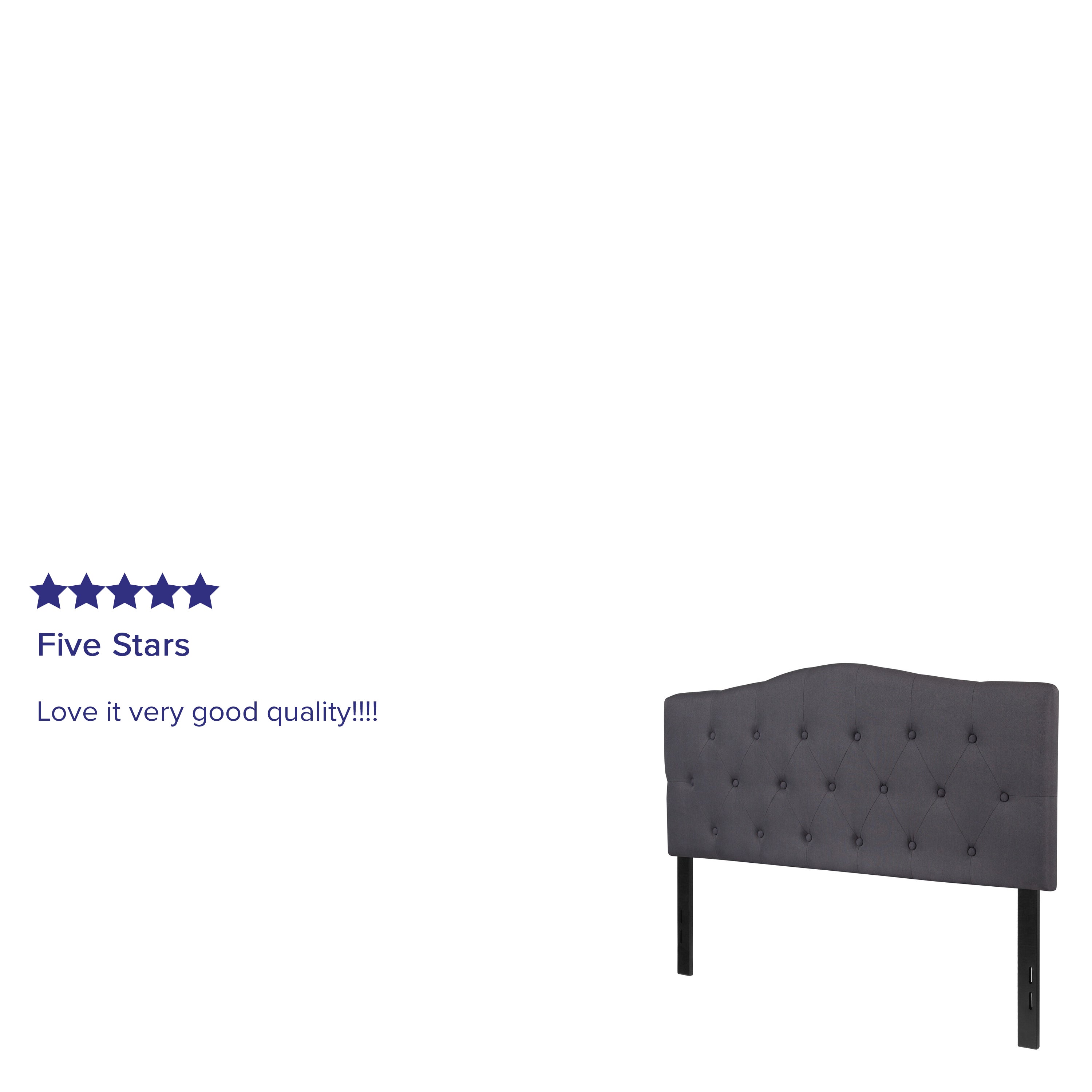 Cambridge Arched Button Tufted Upholstered Headboard