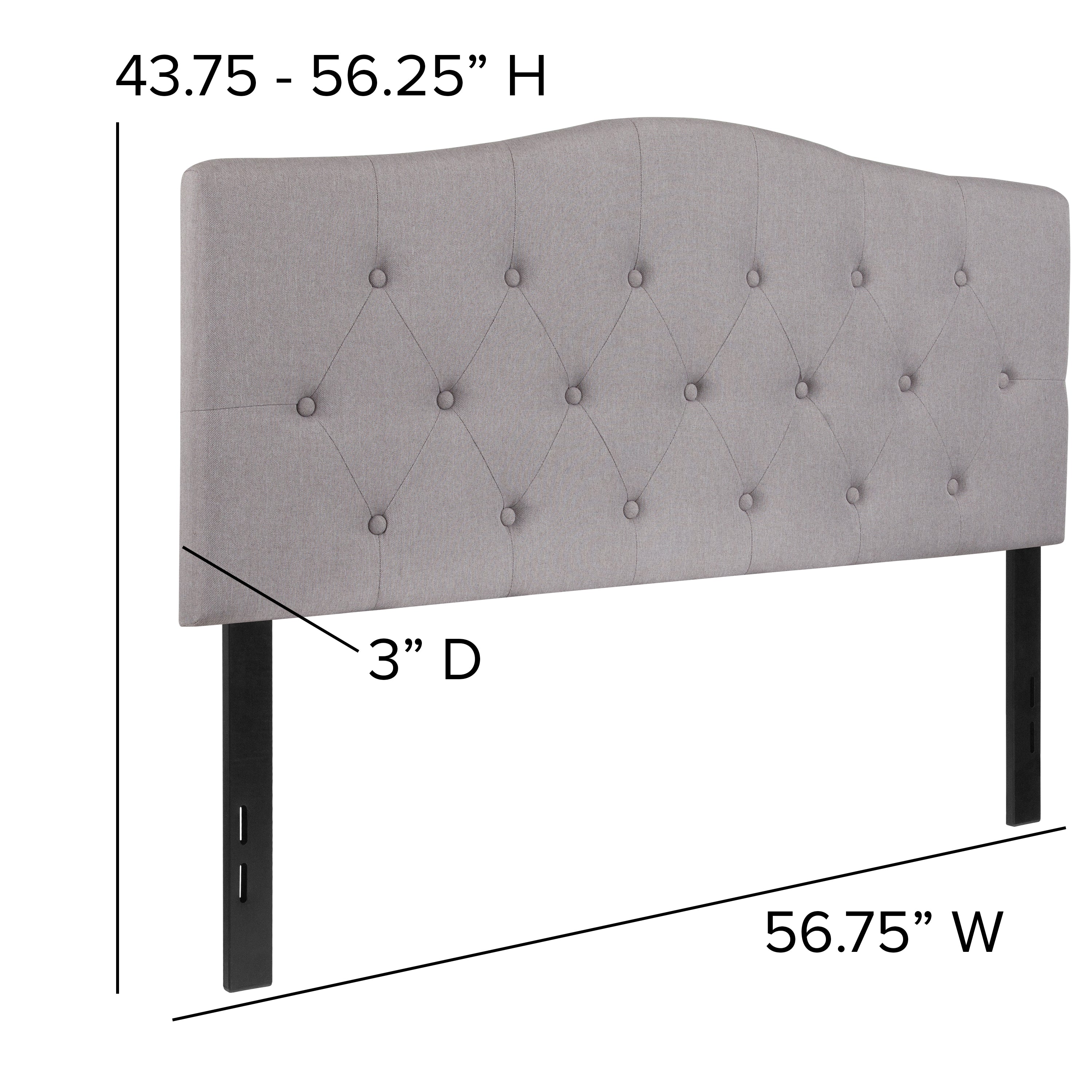 Cambridge Arched Button Tufted Upholstered Headboard