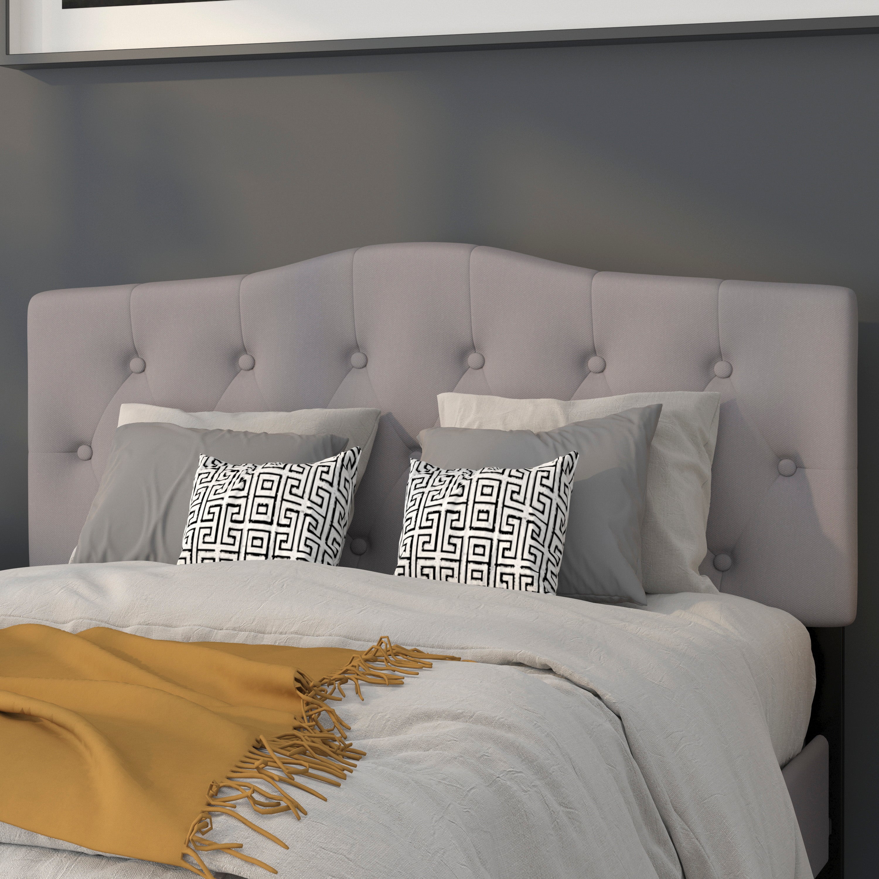 Cambridge Arched Button Tufted Upholstered Headboard