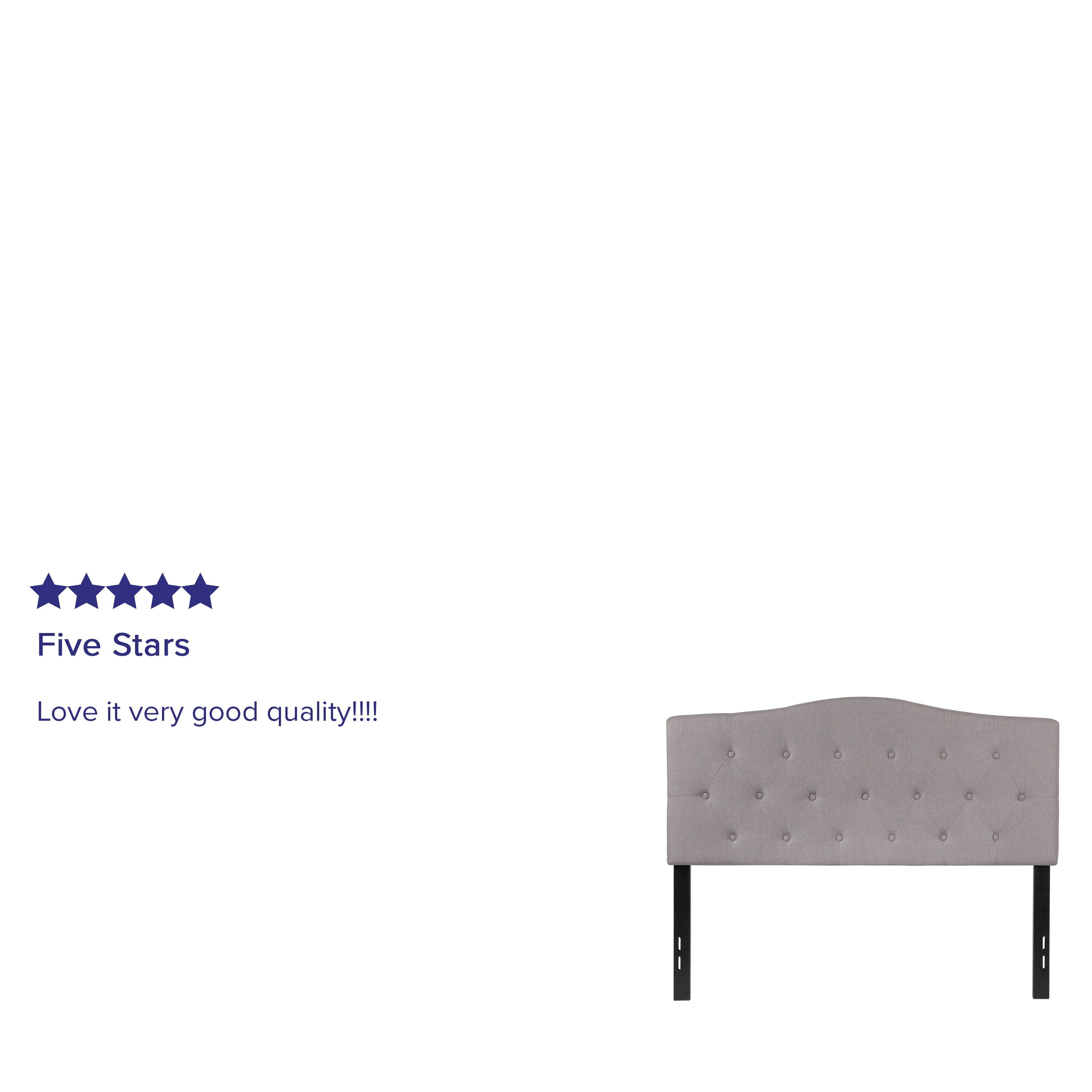Cambridge Arched Button Tufted Upholstered Headboard