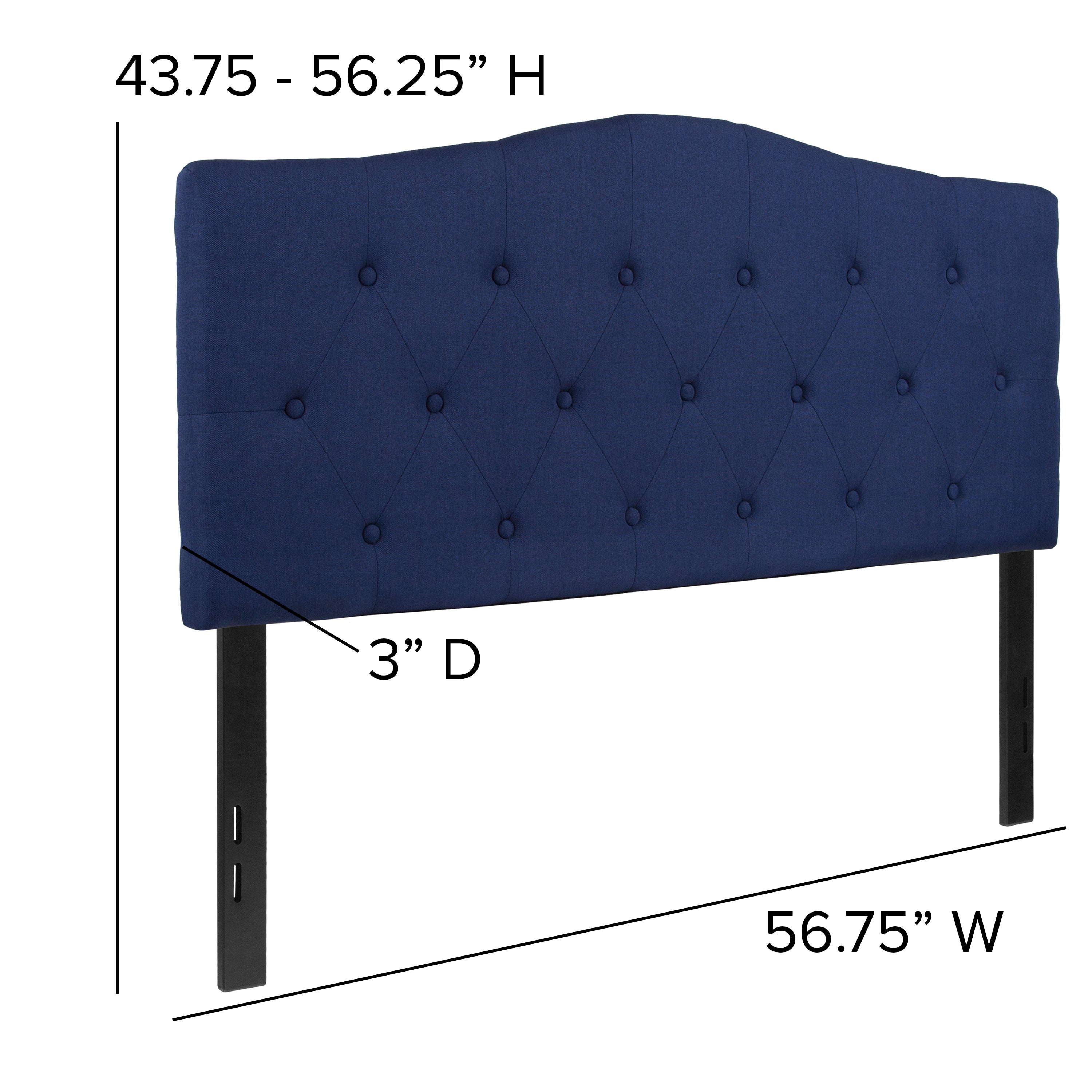 Cambridge Arched Button Tufted Upholstered Headboard