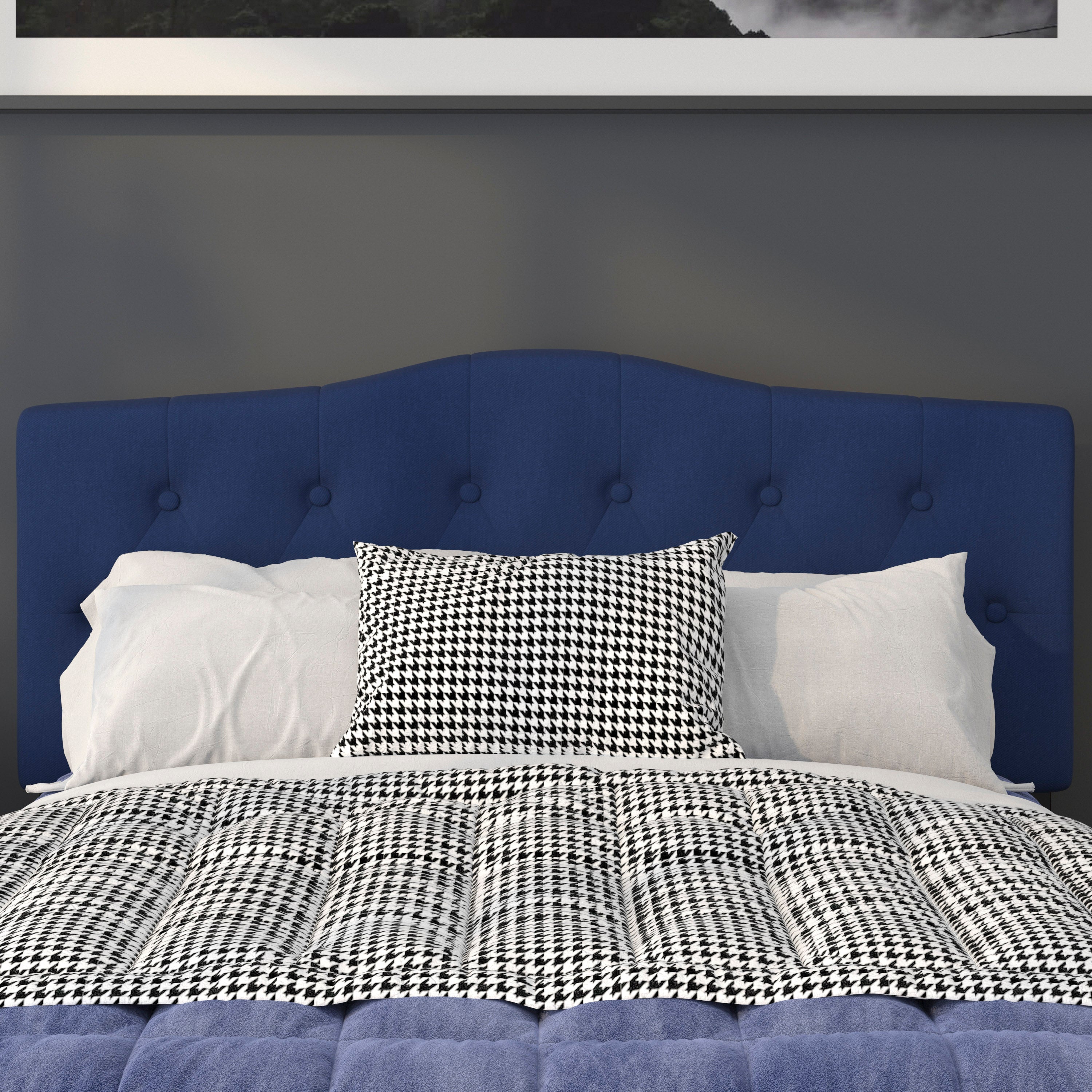Cambridge Arched Button Tufted Upholstered Headboard