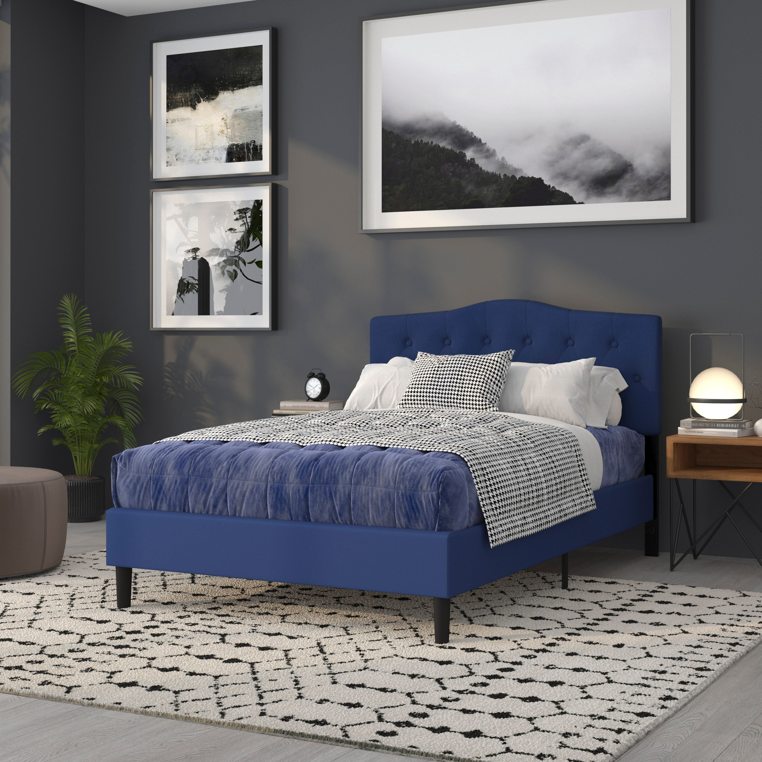 Cambridge Arched Button Tufted Upholstered Headboard