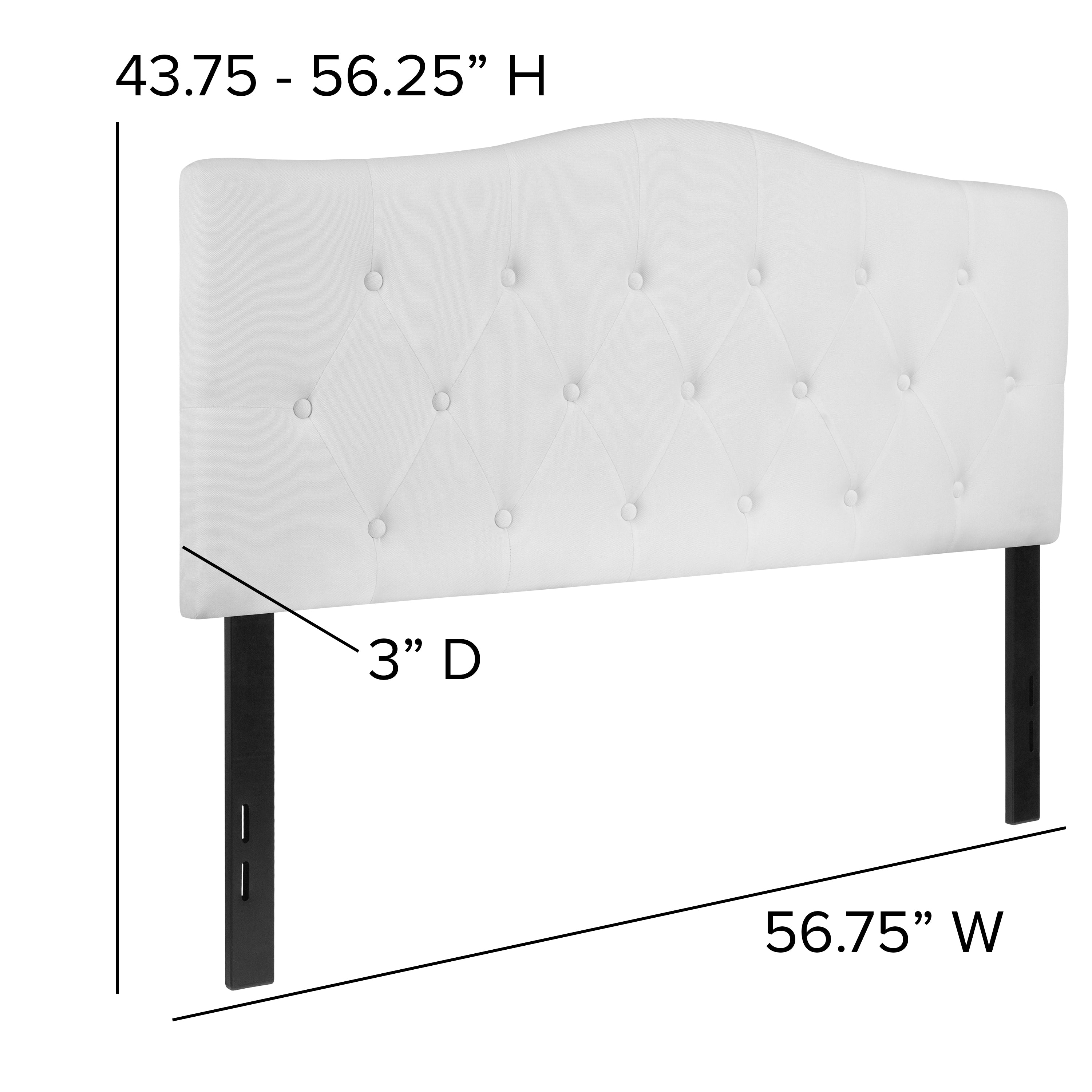 Cambridge Arched Button Tufted Upholstered Headboard