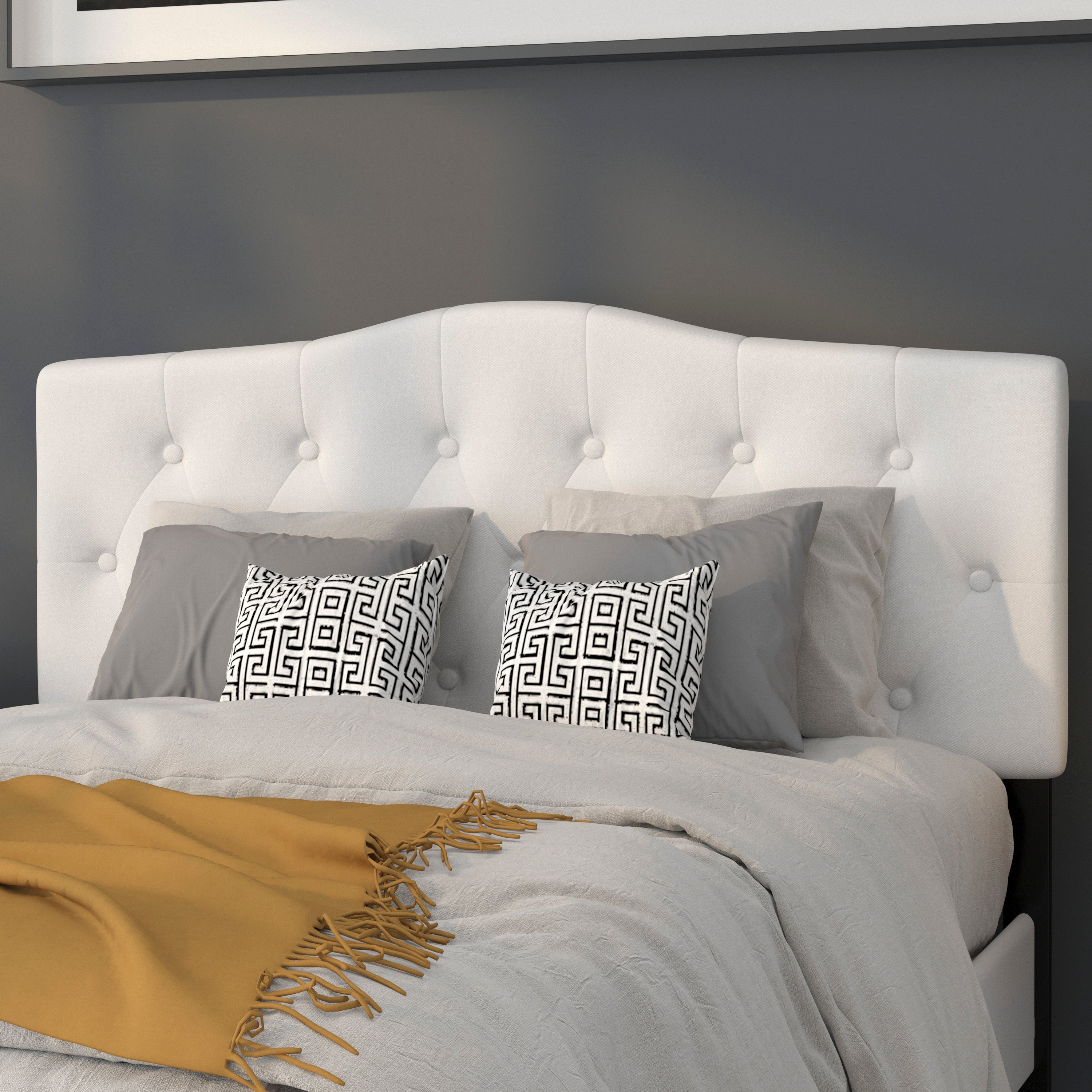 Cambridge Arched Button Tufted Upholstered Headboard