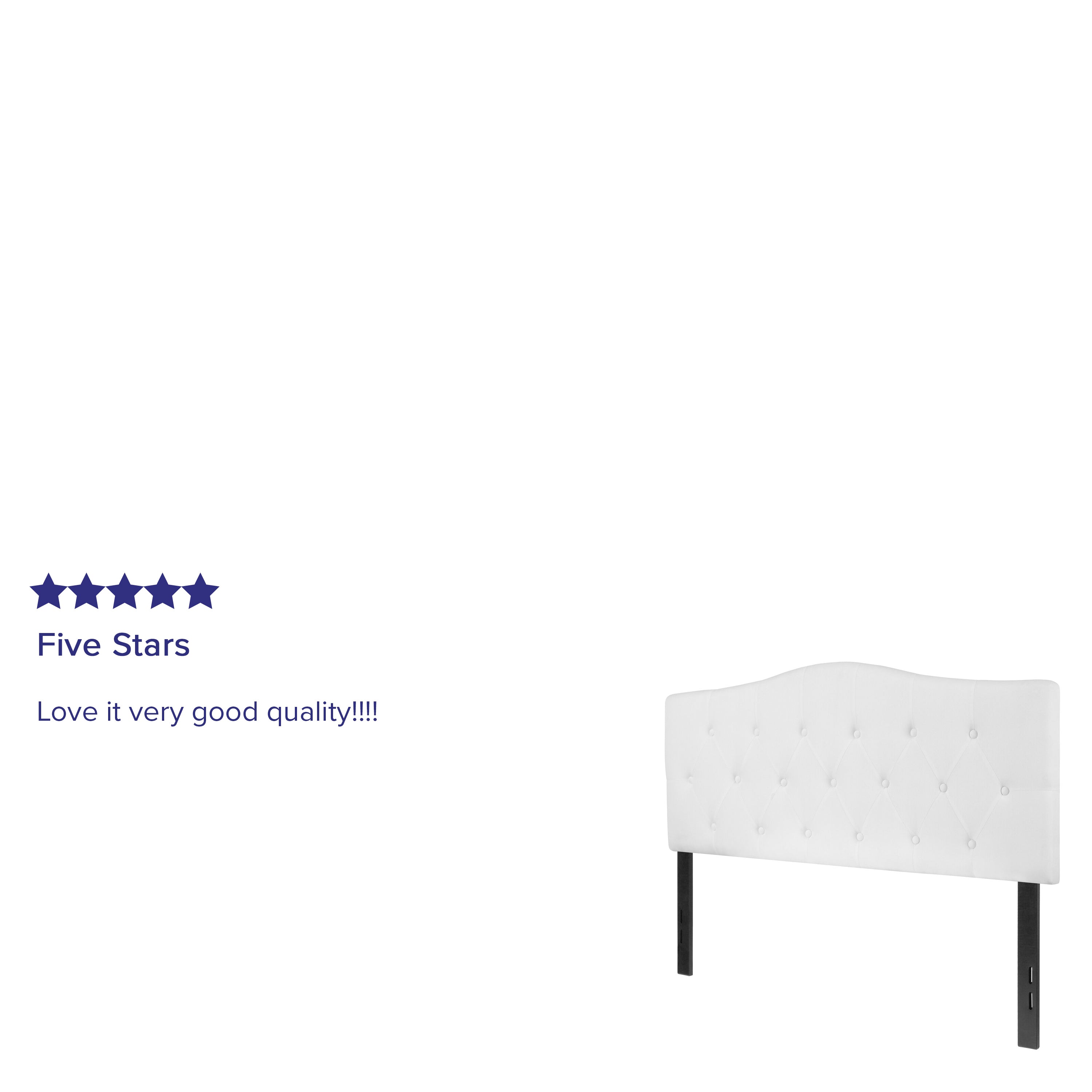 Cambridge Arched Button Tufted Upholstered Headboard