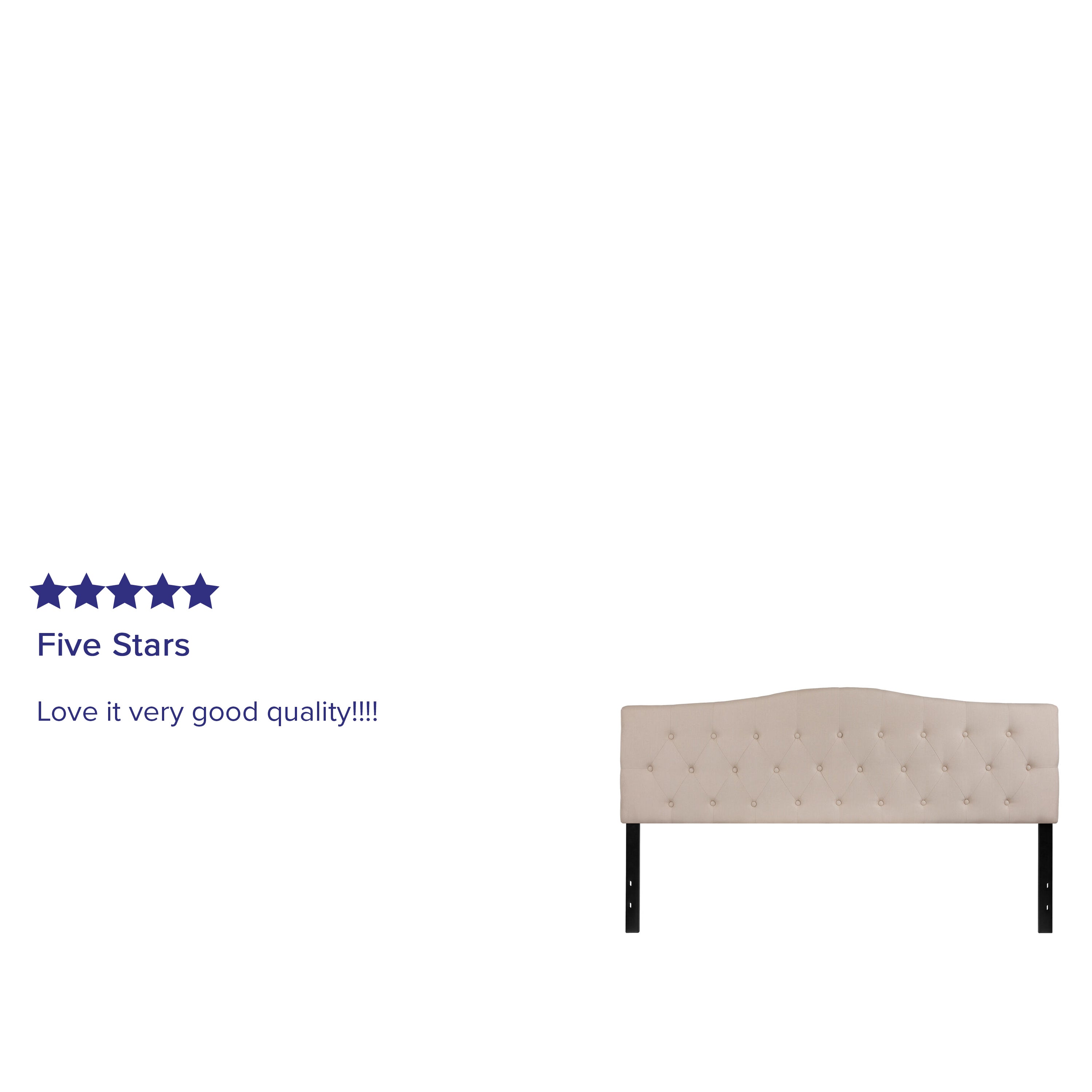 Cambridge Arched Button Tufted Upholstered Headboard